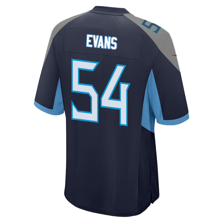 Rashaan Evans 54 Tennessee Titans Game Navy NFL Jersey Men's