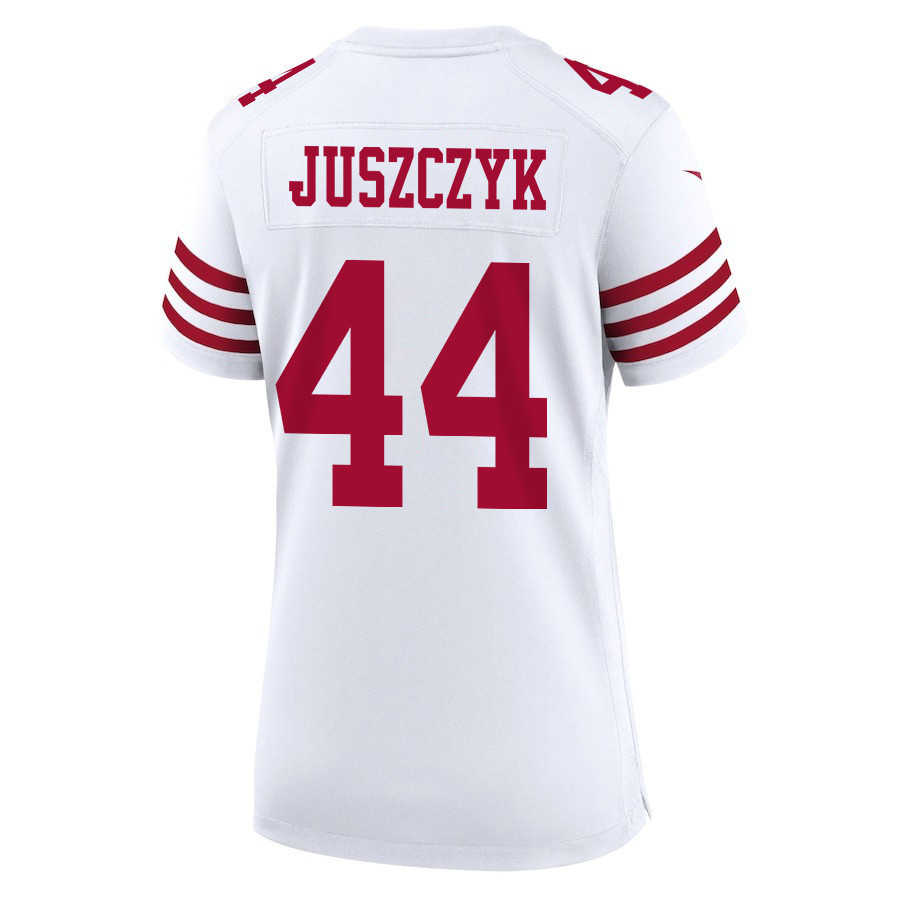 Kyle Juszczyk 44 San Francisco 49ers Super Bowl LVIII Patch Game White NFL Jersey Women's