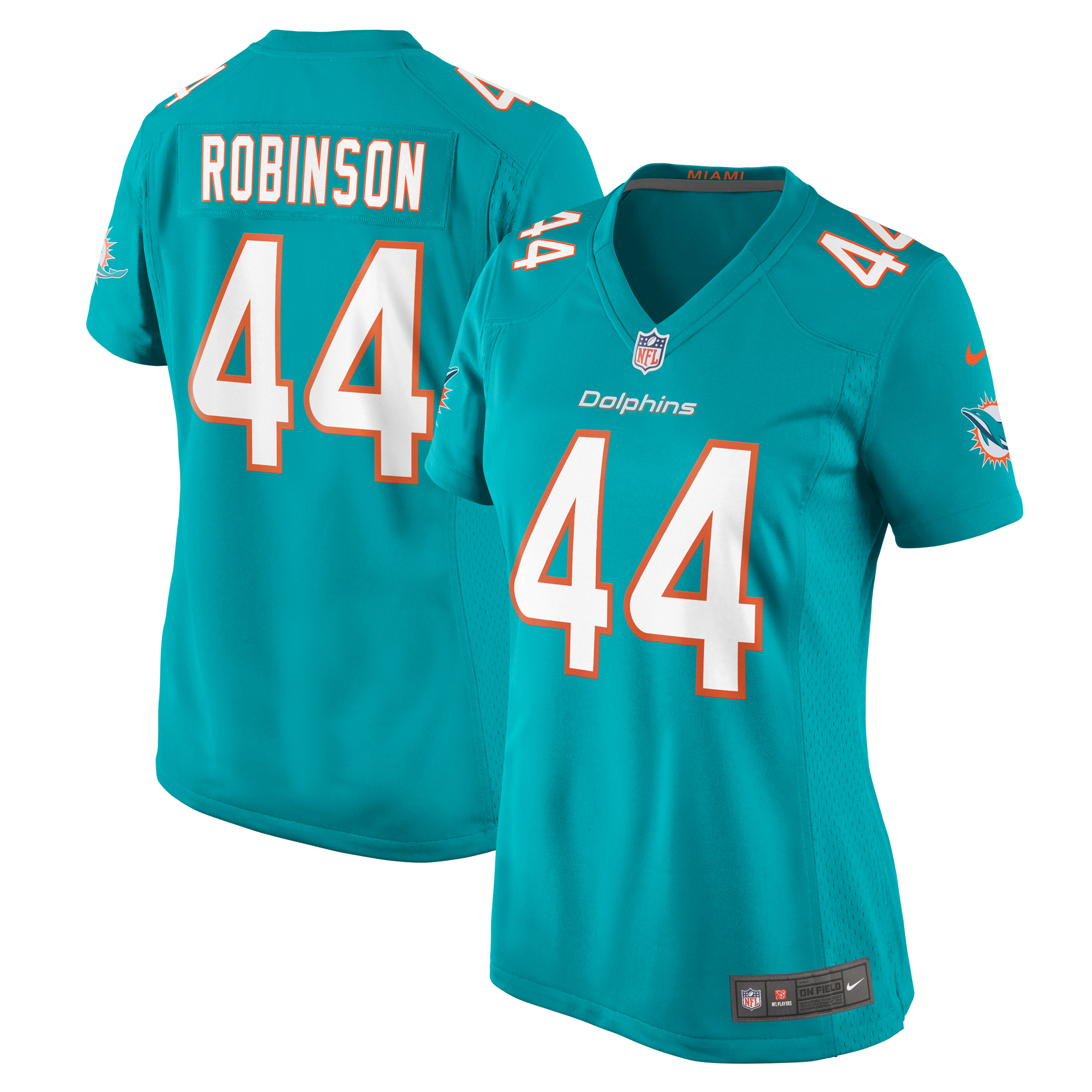 Miami Dolphins Chop Robinson Aqua Game NFL Jersey Women's