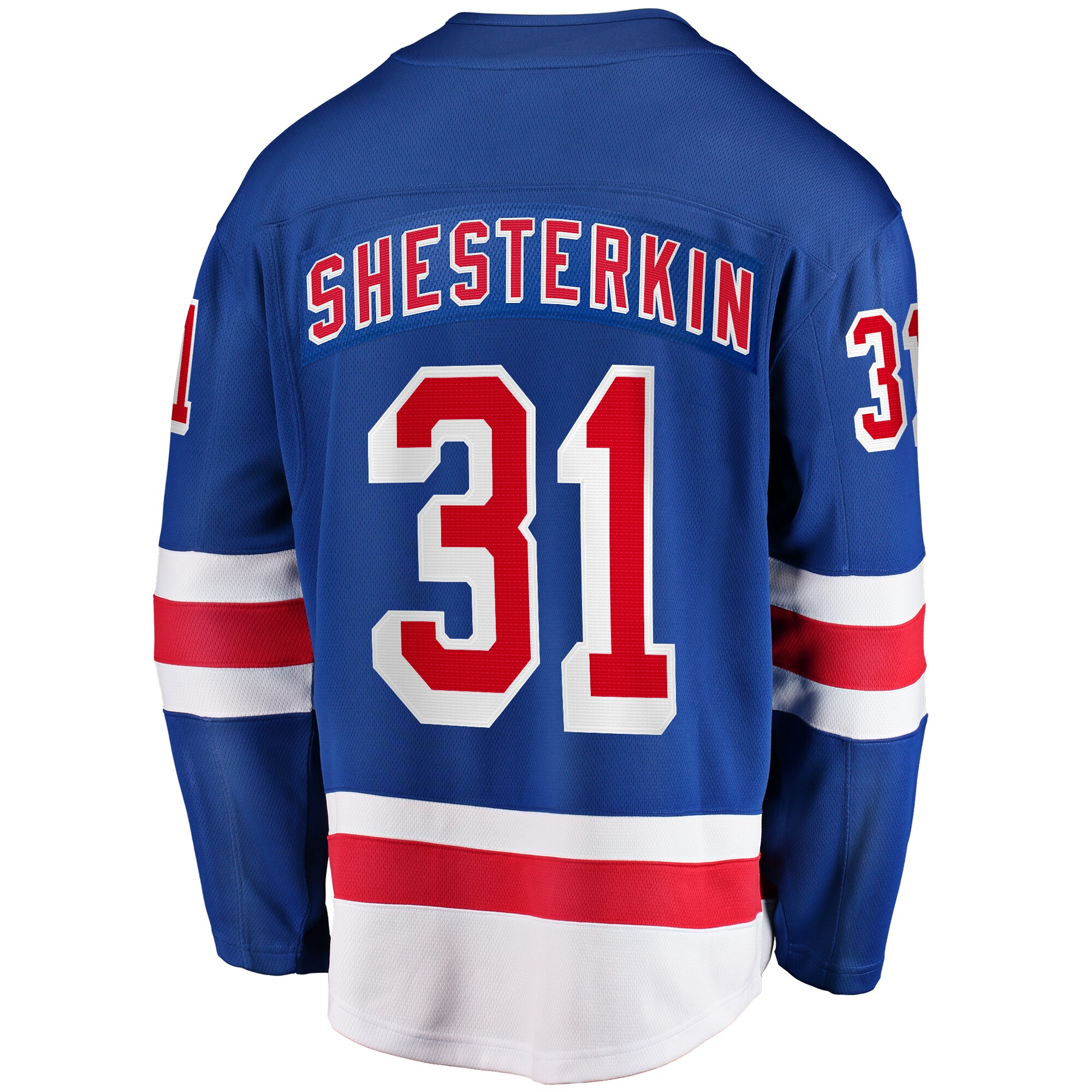 New York Rangers Igor Shesterkin Blue Home Breakaway Player NHL Jersey Men's