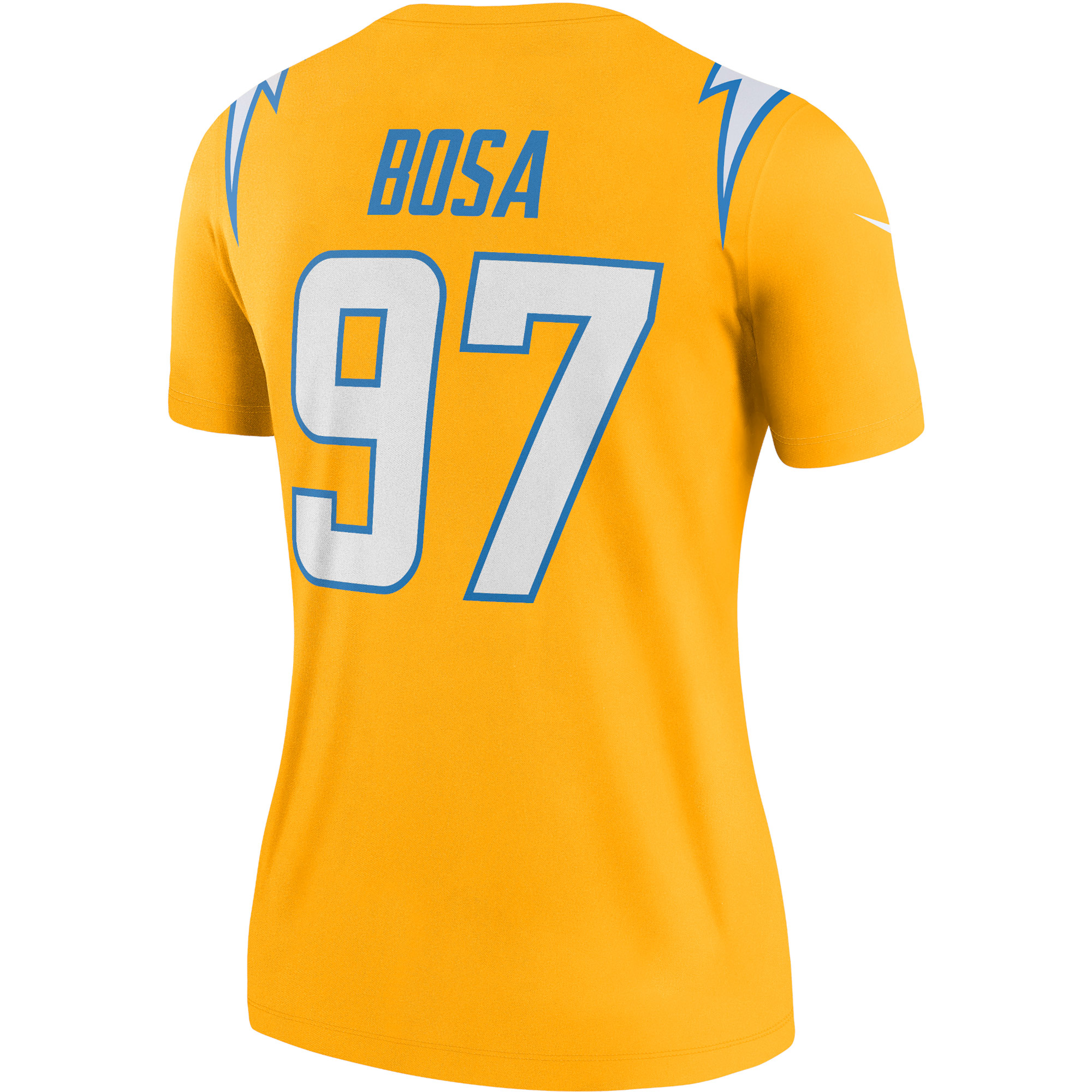 Los Angeles Chargers Joey Bosa Gold Inverted Legend Player Performance Top NFL Jersey Women's