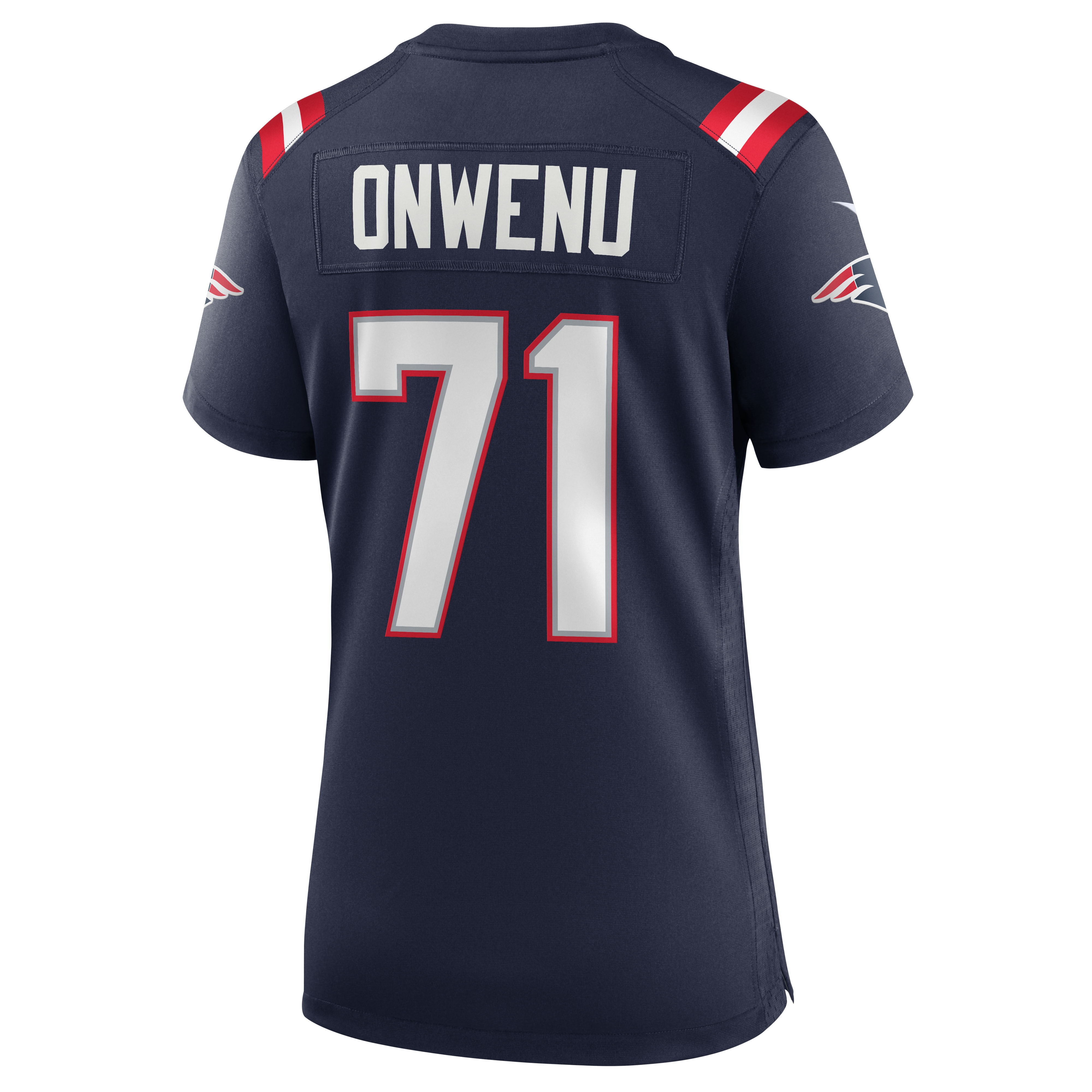 New England Patriots Mike Onwenu Navy Team Game NFL Jersey Women's