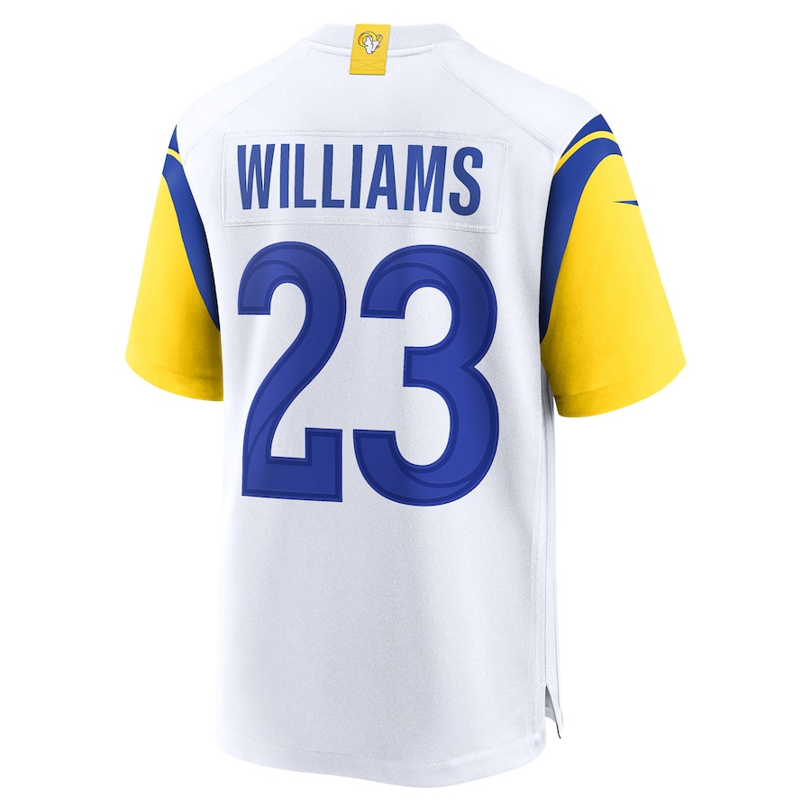 Kyren Williams 23 Los Angeles Rams Team Game White NFL Jersey Men's