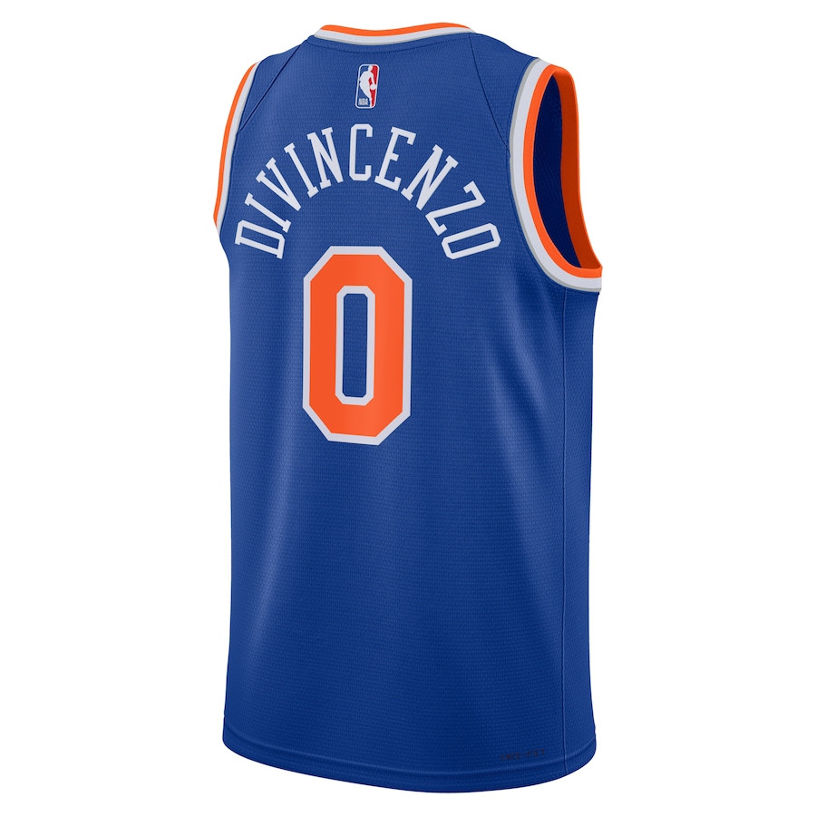 Donte DiVincenzo 0 New York Knicks Unisex Swingman Icon Edition Blue NBA Jersey Unisex