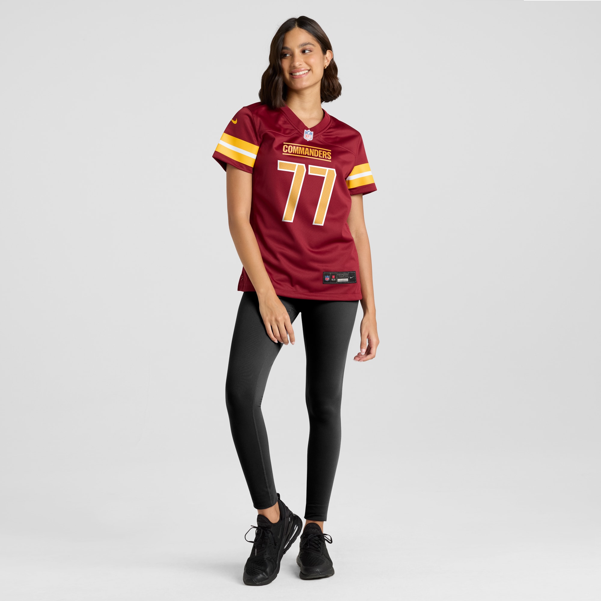 Washington Commanders Saahdiq Charles Burgundy Game NFL Jersey Women's