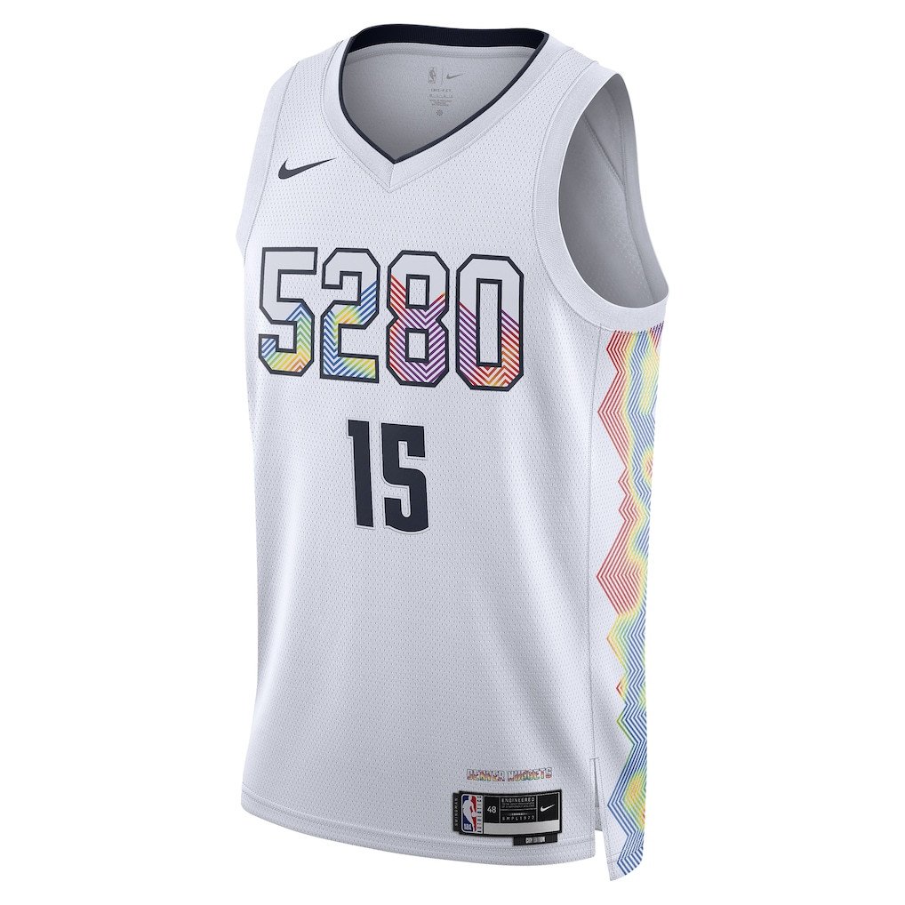 Nikola Joki? 15 Denver Nuggets Unisex 2024/25 Swingman Player City Editio White NBA Jersey Unisex