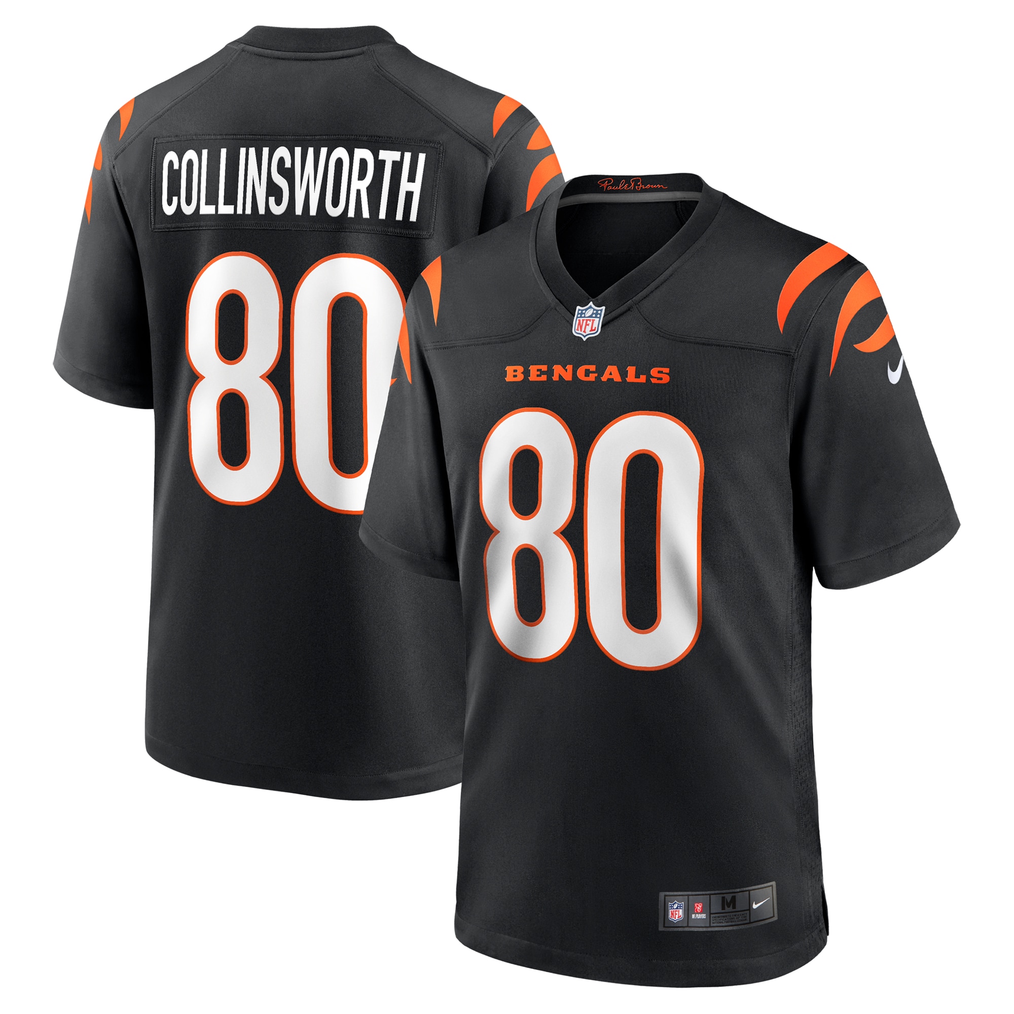 Cincinnati Bengals Cris Collinsworth Black Team Retired Player Game NFL Jersey Men's