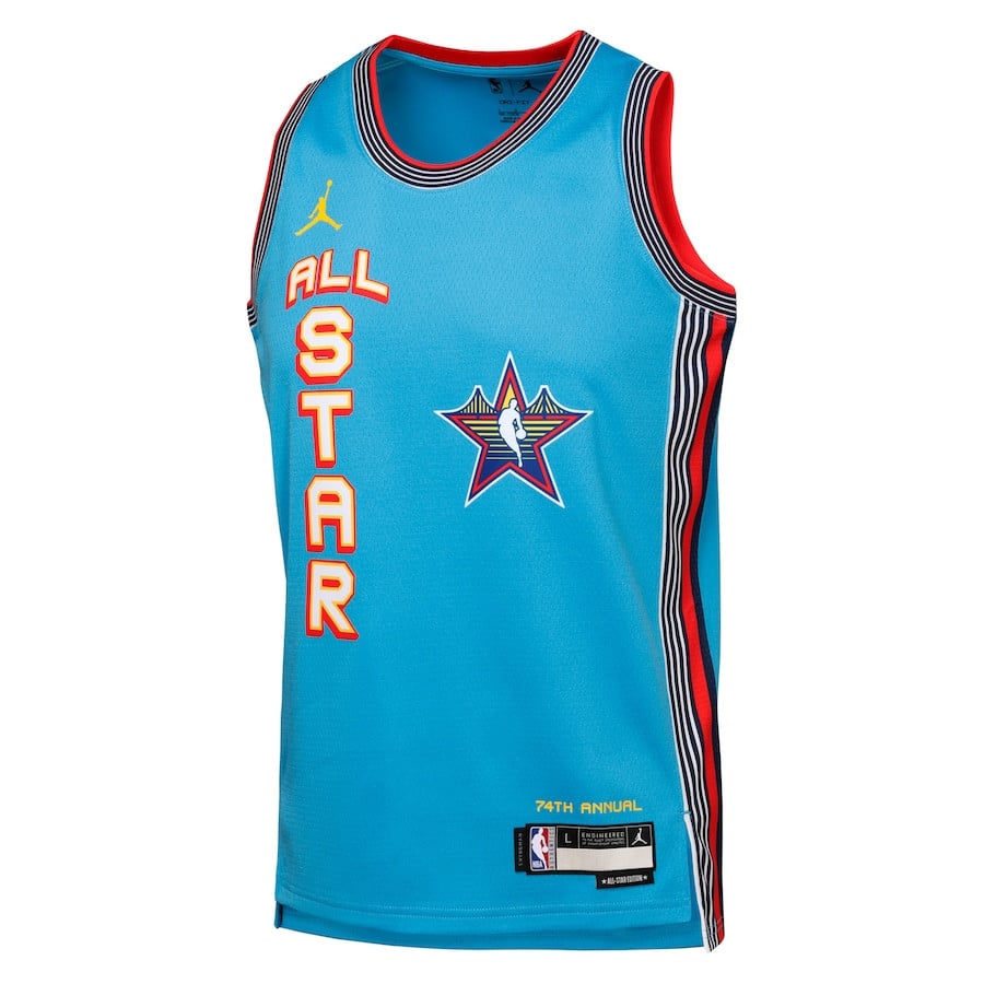 Kevin Durant 35 All Star Swingman Tea Light Blue NBA Jersey Youth