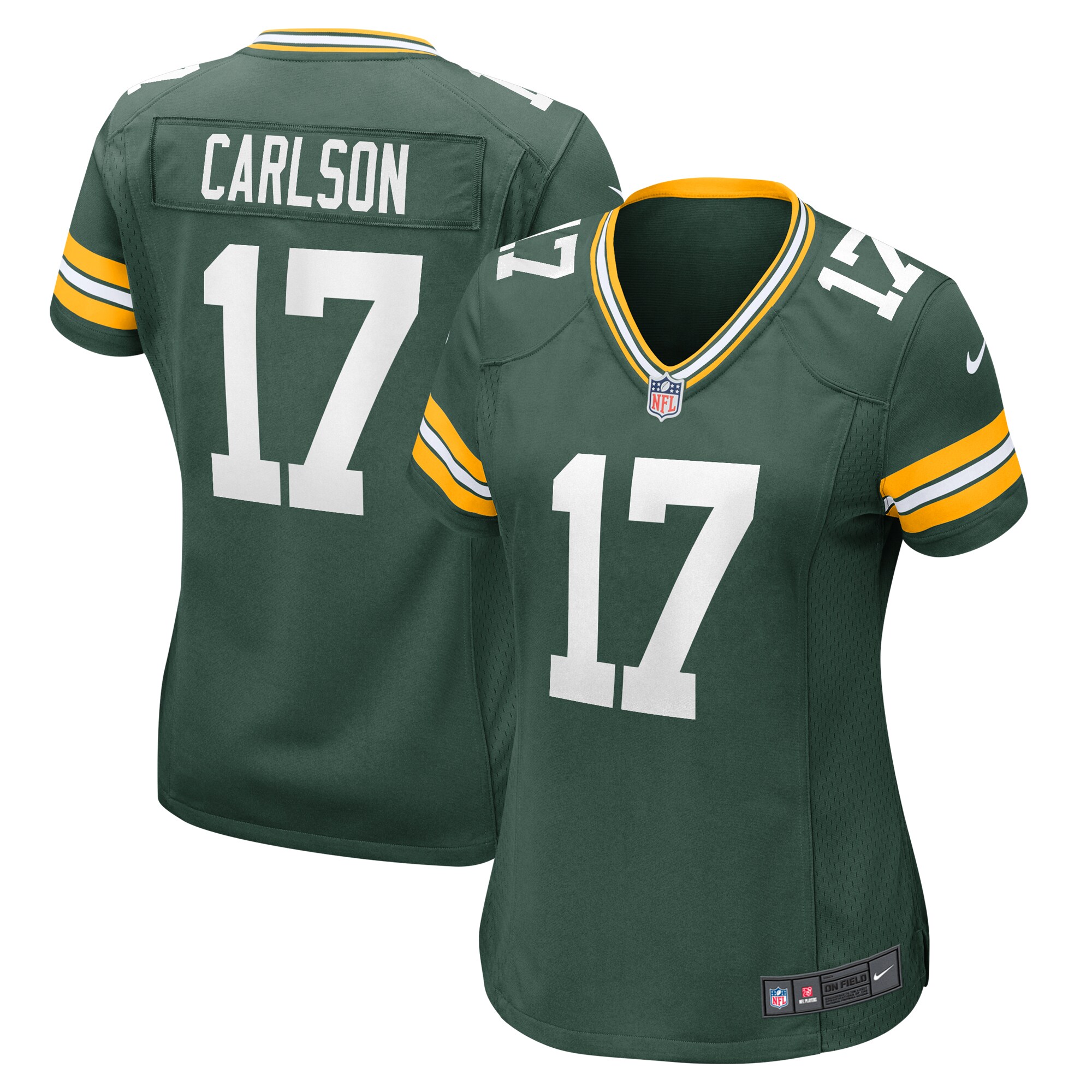 Green Bay Packers Anders Carlson Green Game NFL Jersey Women's