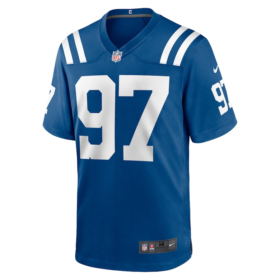 Laiatu Latu 97 Indianapolis Colts Game Royal NFL Jersey Men's