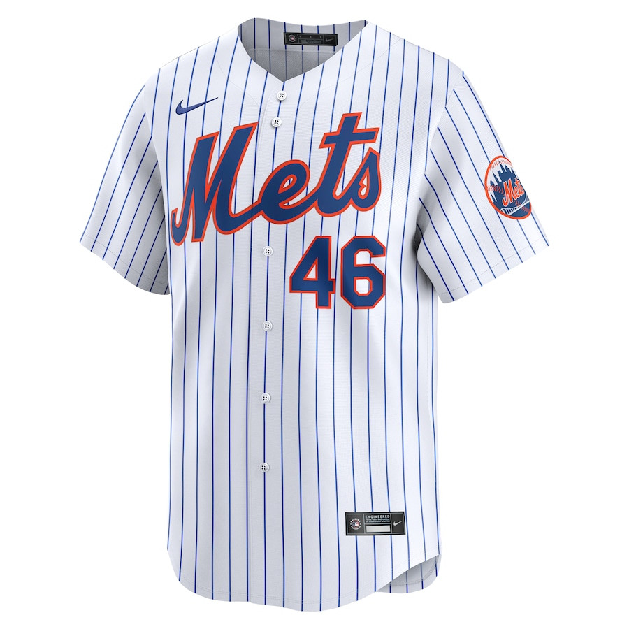 Yohan Ramirez 46 New York Mets Home Limited White MLB Jersey Men's