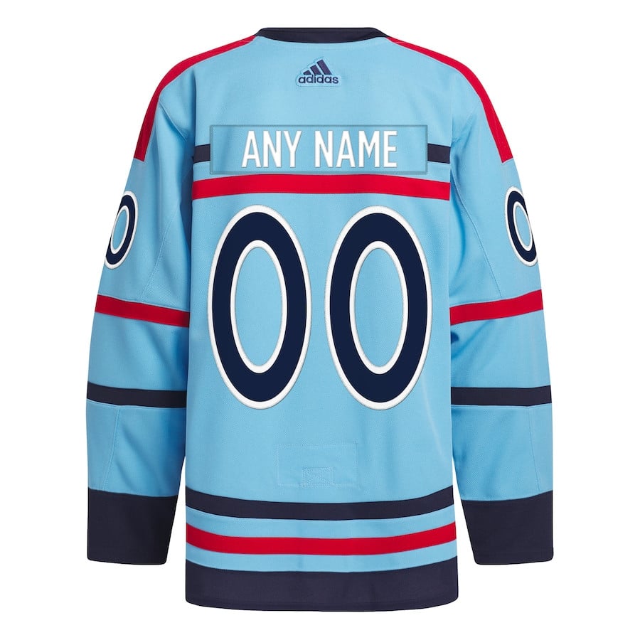 Winnipeg Jets Anniversary Primegreen Custom Light Blue NHL Jersey Men's
