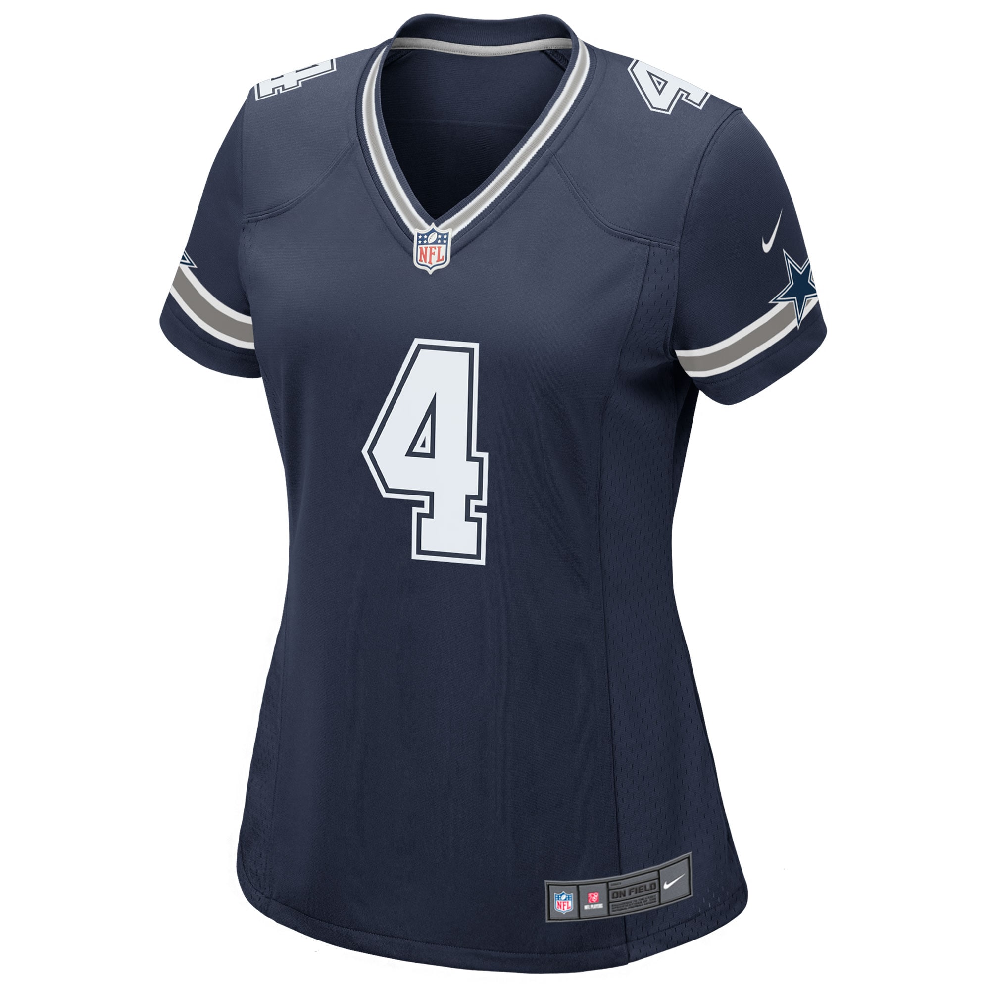 Dallas Cowboys Dak Prescott Navy Game Team NFL Jersey Women's