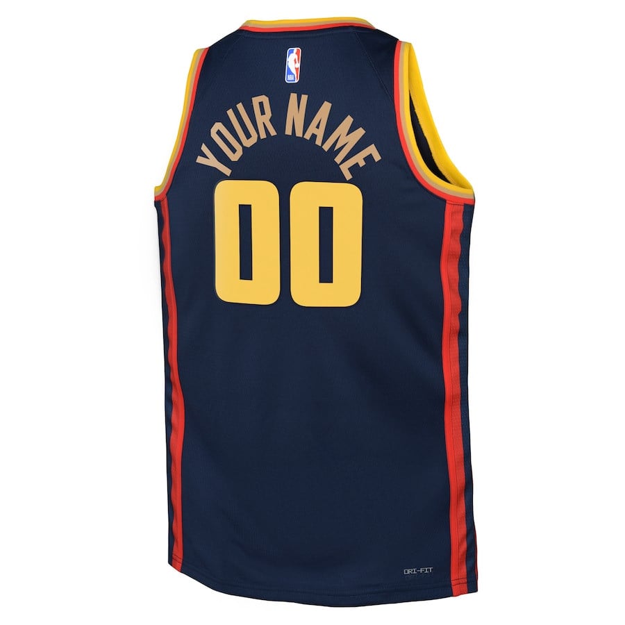 Golden State Warriors 2024/25 Swingman Custom City Edition Navy NBA Jersey Youth