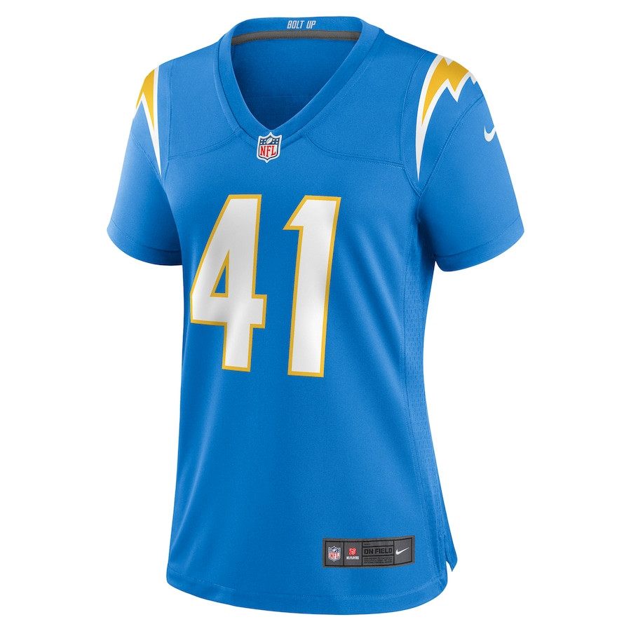 Thomas Harper 41 Los Angeles Chargers Game Powder Blue NFL Jersey Women's