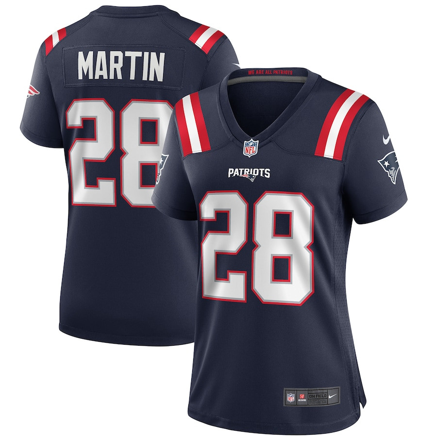Curtis Martin 28 New England Patriots Game Retired Navy NFL Jersey Women's