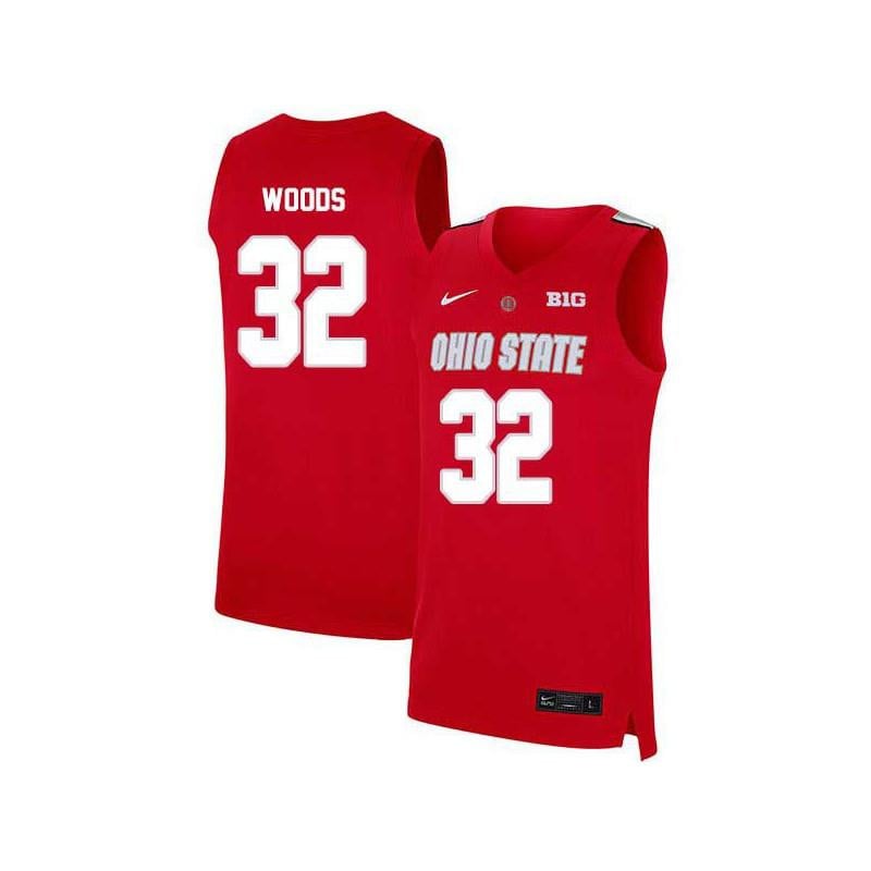 32 Keyshawn Woods Red Elite Ohio State Buckeyes NCAA Jersey Men's