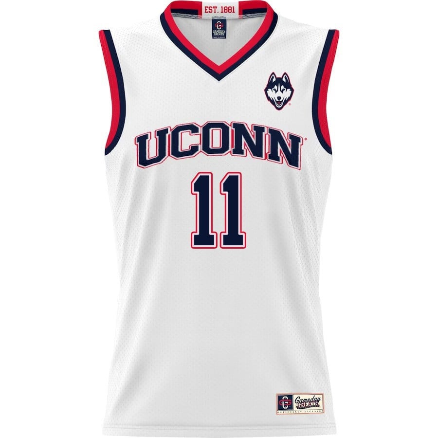 Alex Karaban 11 UConn Huskies White NCAA Jersey Men's