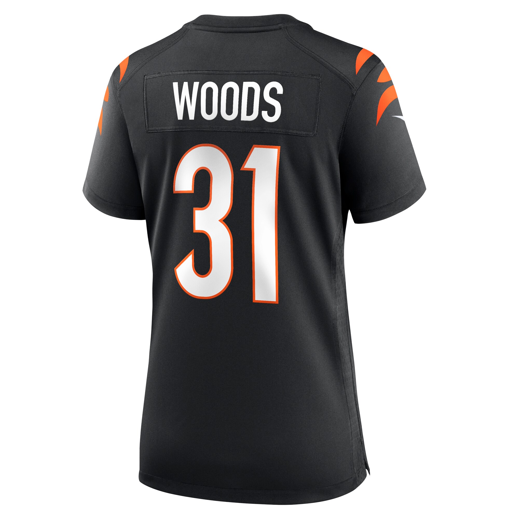 Cincinnati Bengals Ickey Woods Black Retired Player Game NFL Jersey Women's