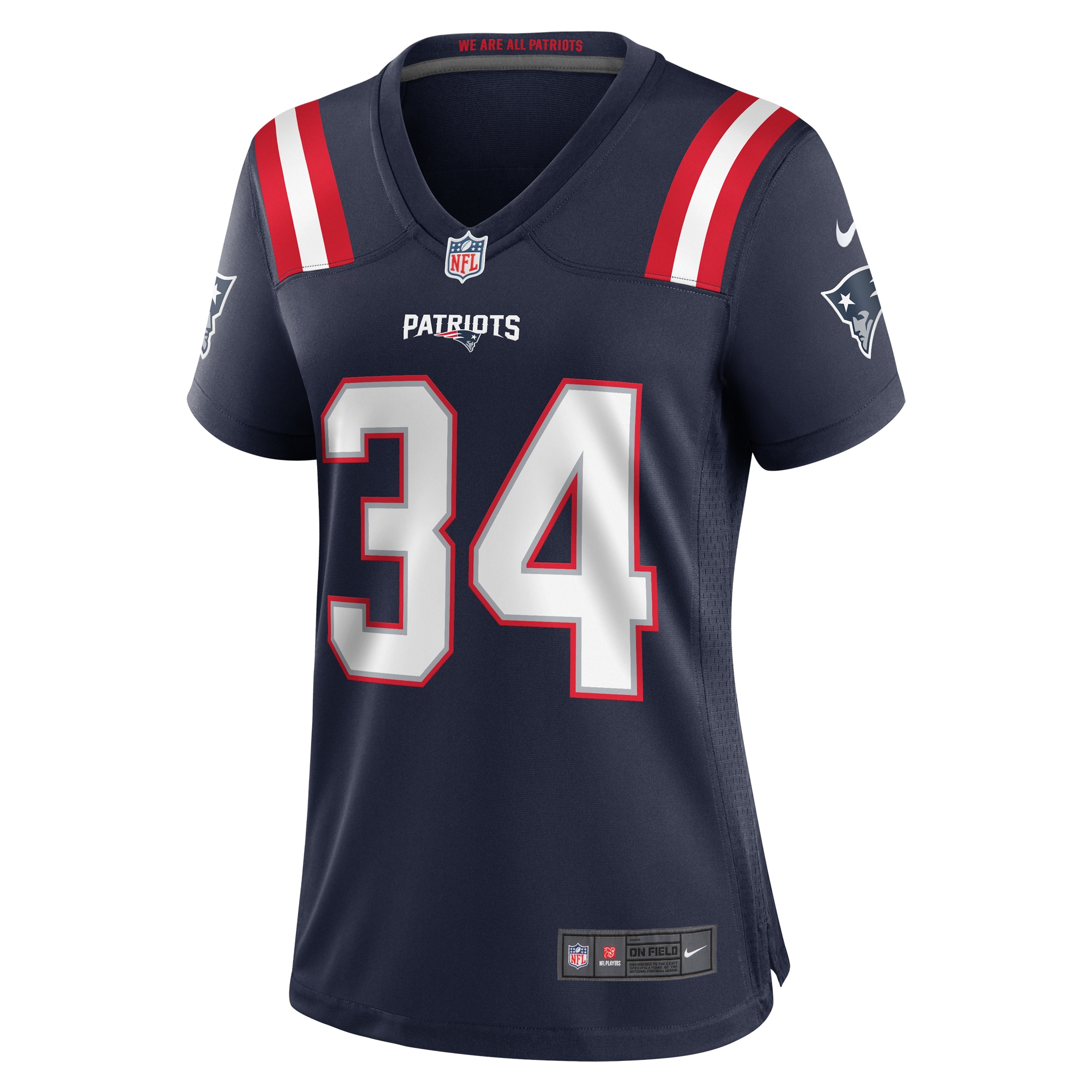 New England Patriots Quandre Mosely Navy Home Game Player NFL Jersey Women's