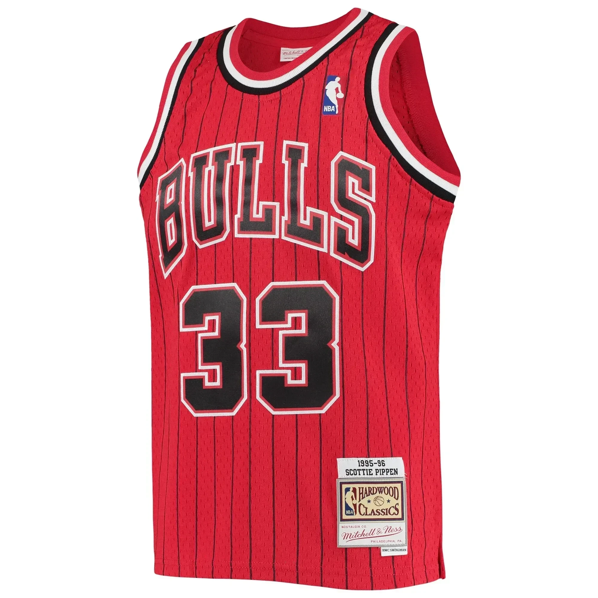 Scottie Pippen Chicago Bulls Mitchell Ness 1995-96 Hardwood Classics Reload ??Red NBA Jersey Men's