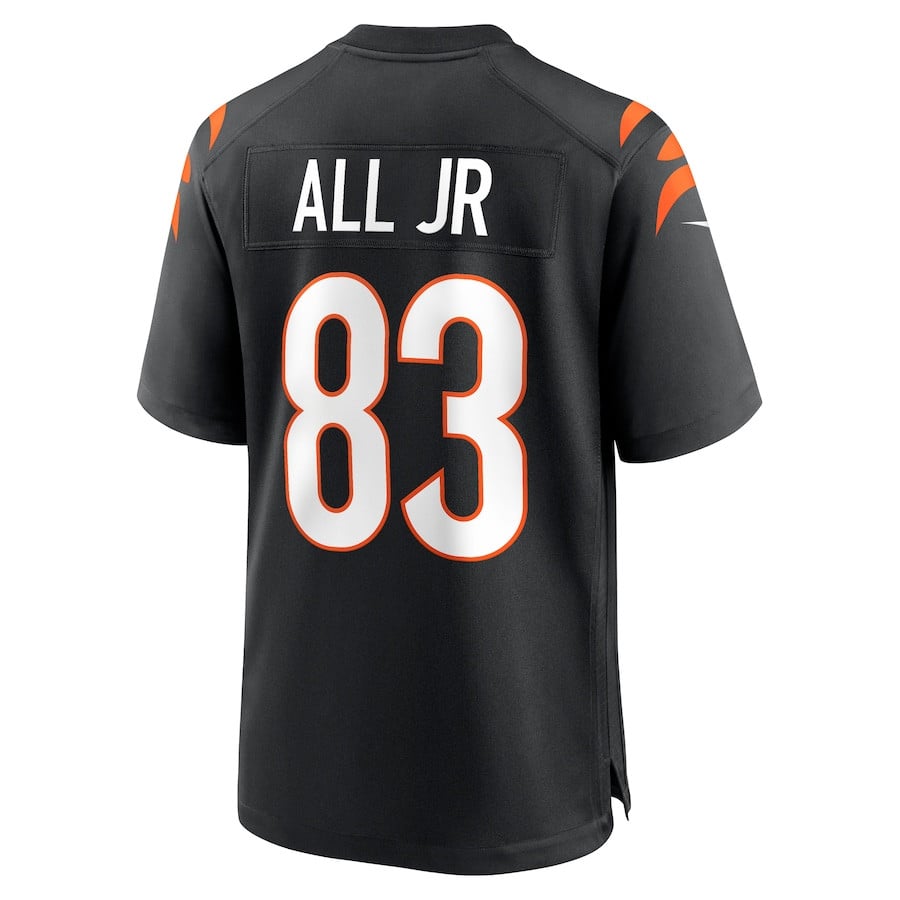 Erick All Jr. 83 Cincinnati Bengals Team Game Black NFL Jersey Men's