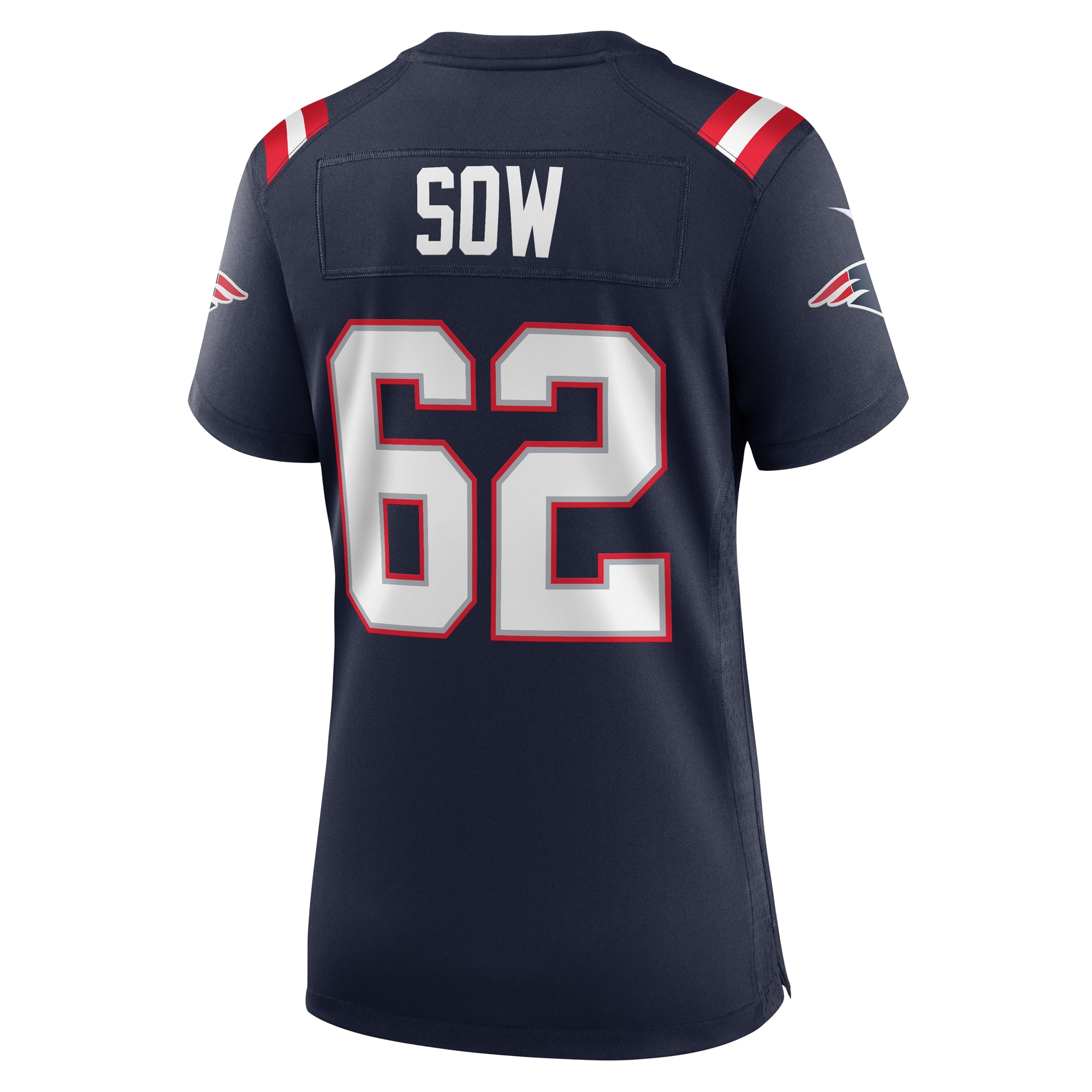 New England Patriots Sidy Sow Navy Team Game NFL Jersey Women's