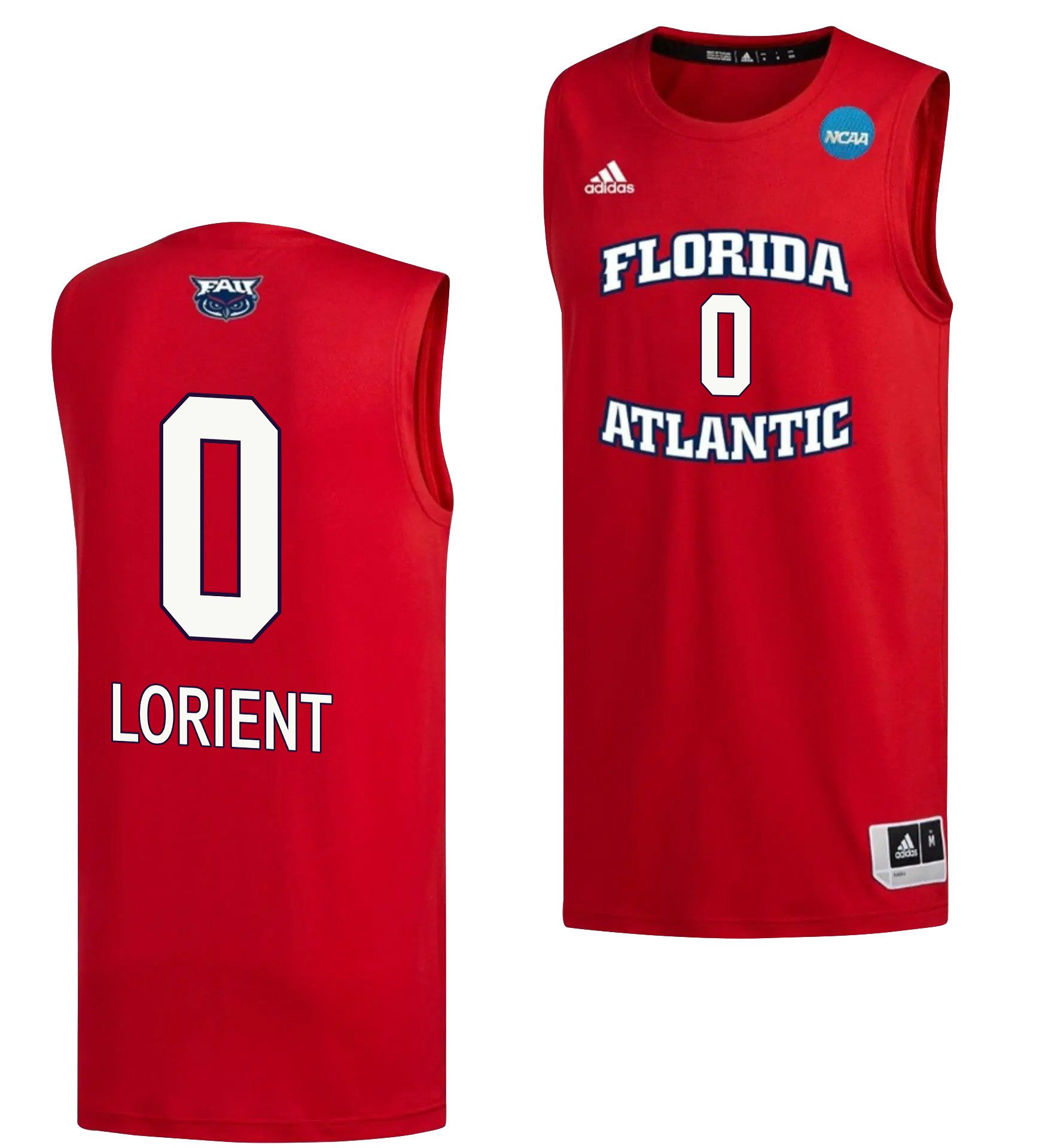 Brenen Lorient 0 FAU Owls 2023 March Madness- Red NCAA Jersey Men's