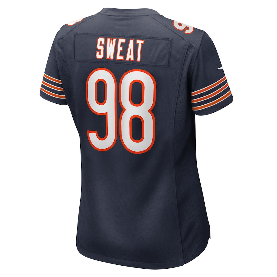 Montez Sweat 98 Chicago Bears Game Navy NFL Jersey Women's
