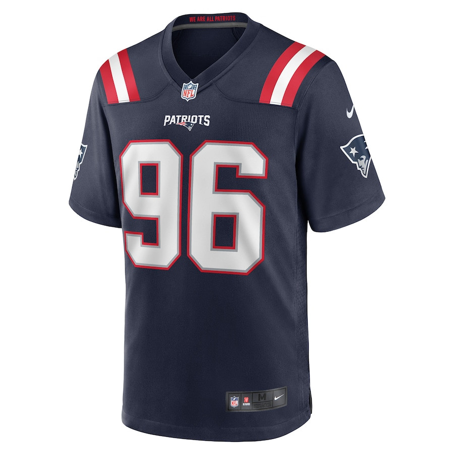 Sam Roberts 96 New England Patriots Game Navy NFL Jersey Men's