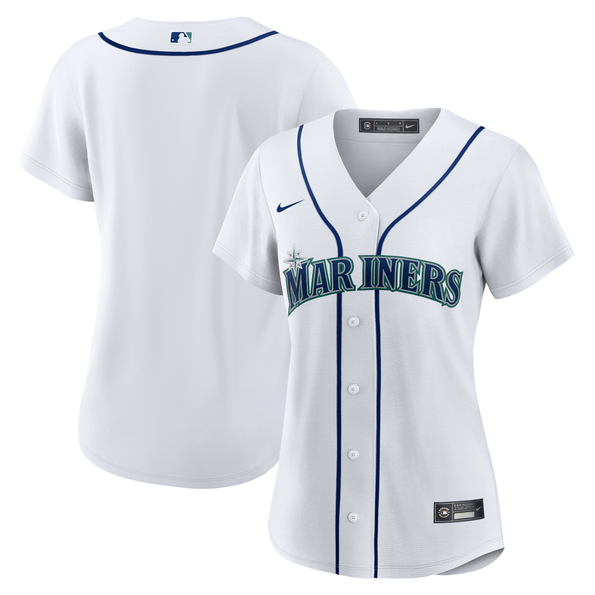 Seattle Mariners White Home Team MLB Jersey Women's