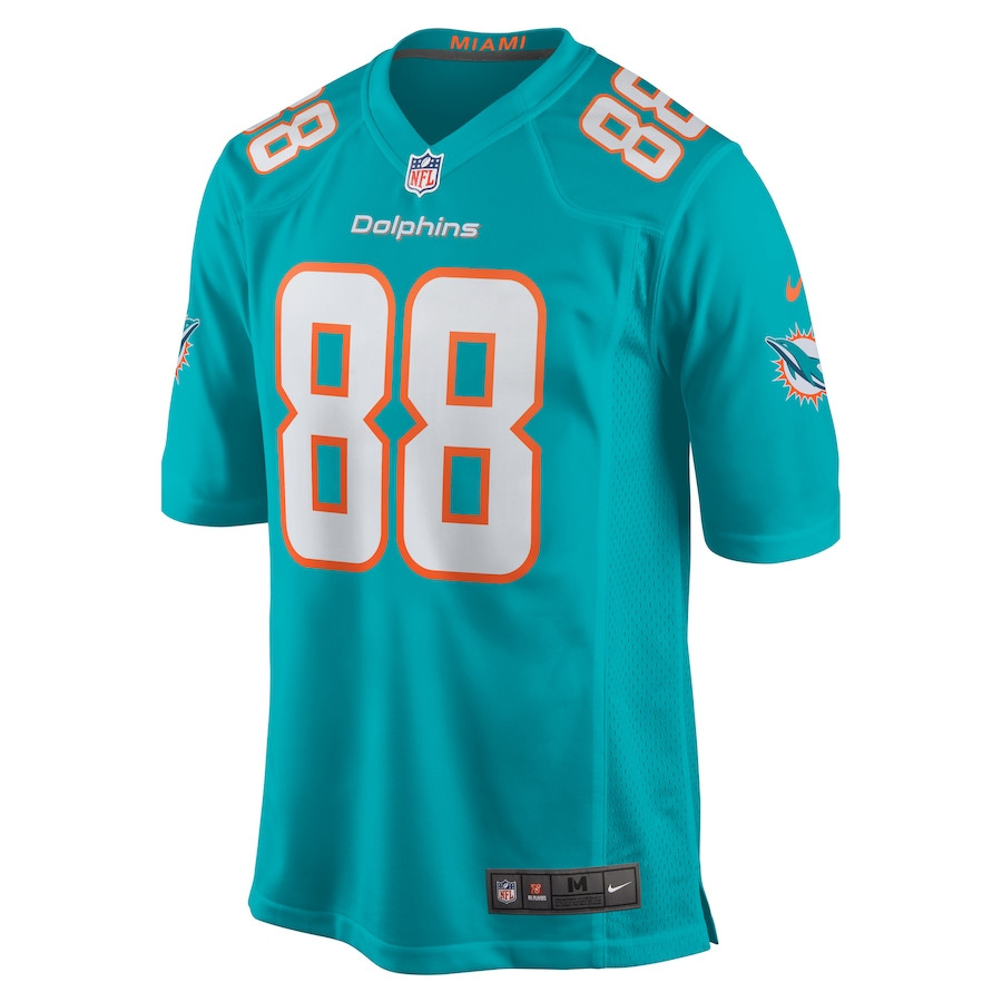 Grant DuBose 88 Miami Dolphins Game Aqua NFL Jersey Men's