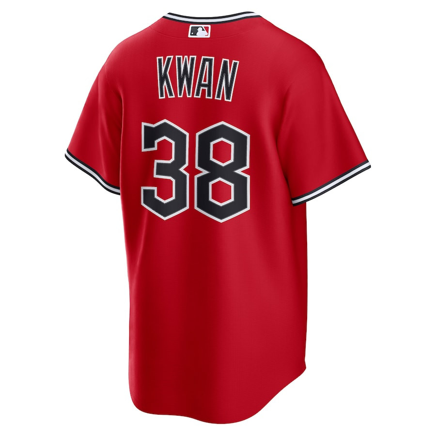 Steven Kwan 38 Cleveland Guardians Alternate 2.0 Player Red MLB Jersey Men's