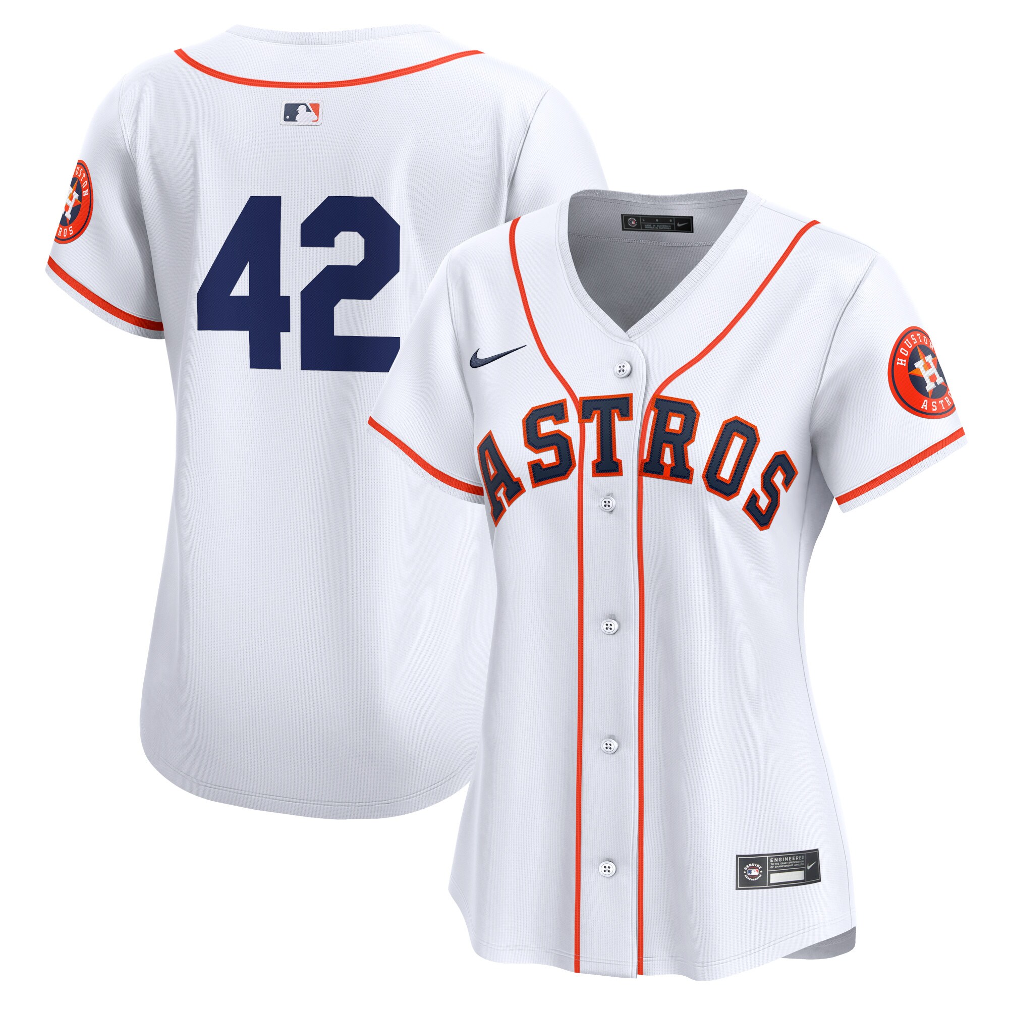 Houston Astros White 2024 Jackie Robinson Day Home Limited MLB Jersey Women's