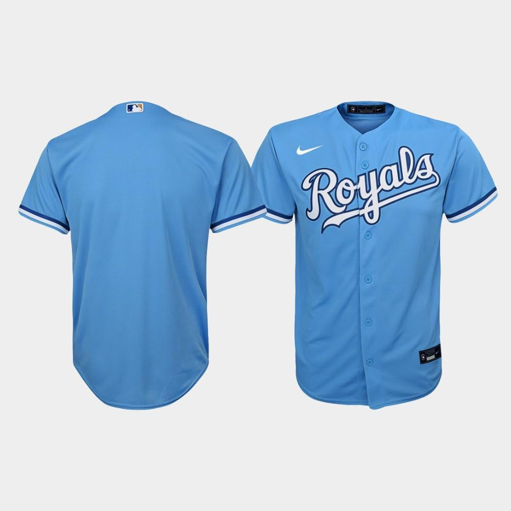 Kansas City Royals Light Blue Alternate MLB Jersey Youth