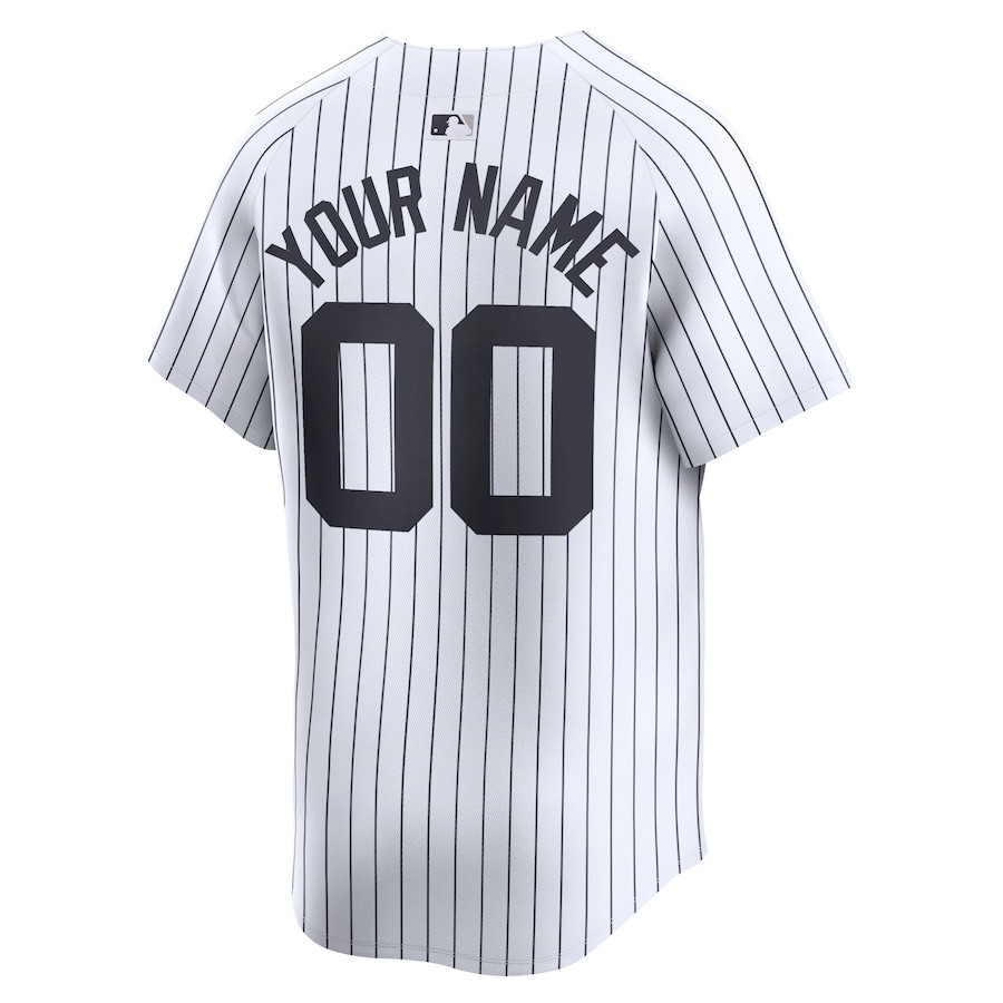 New York Yankees Home Limited Custom White MLB Jersey Men's