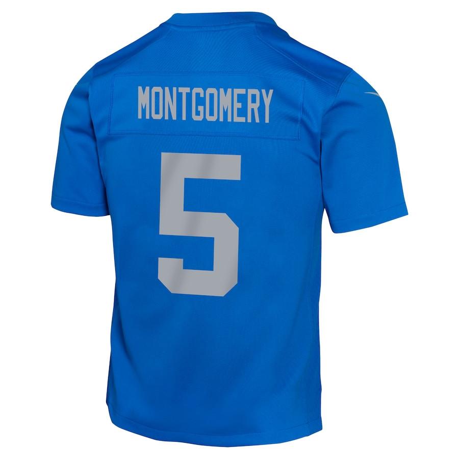 David Montgomery 5 Detroit Lions Alternate Game Blue NFL Jersey Youth