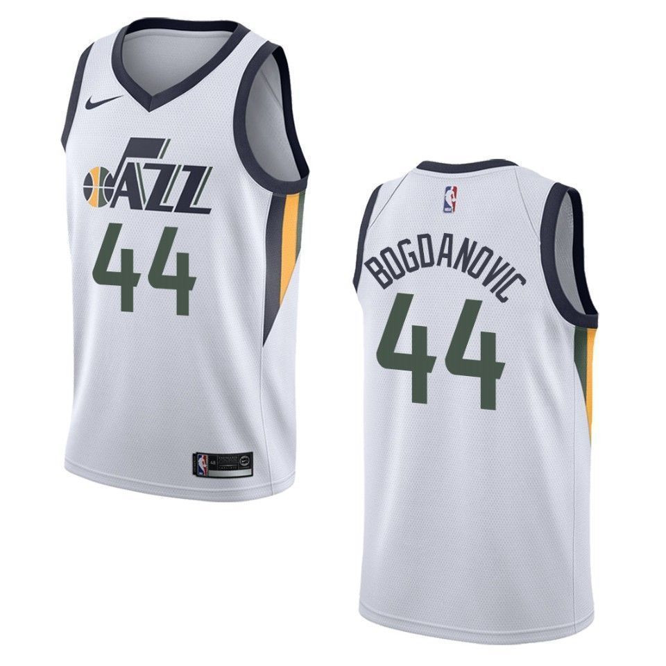 Utah Jazz 44 Bojan Bogdanovic Association Swingman White NBA Jersey Men's