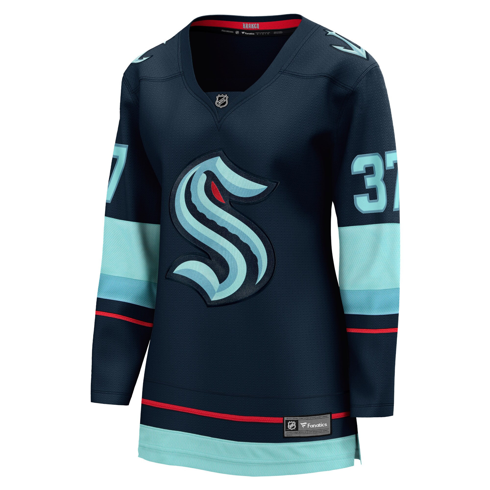 Seattle Kraken Yanni Gourde Navy Home Breakaway Player NHL Jersey Women's