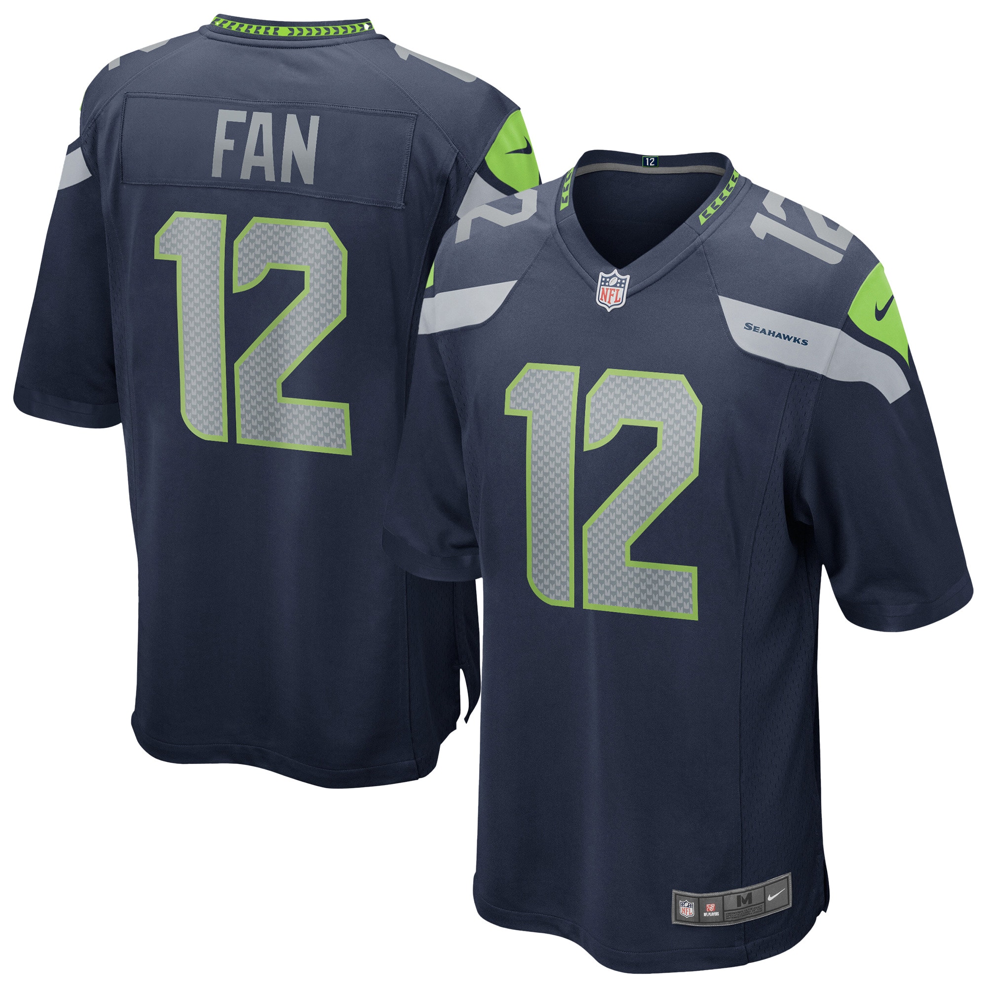 Seattle Seahawks 12s College Navy Team Game NFL Jersey Men's