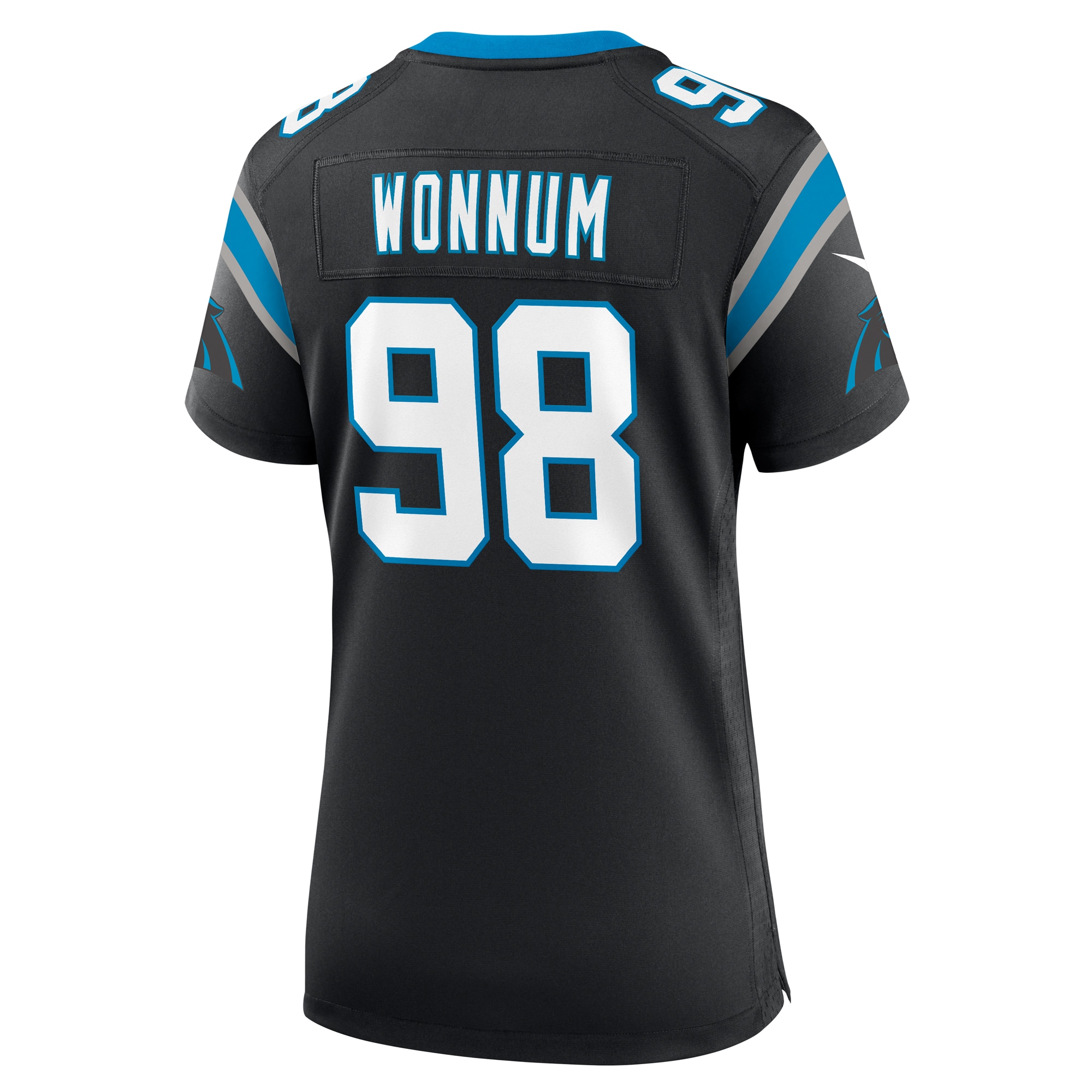 Carolina Panthers D.J. Wonnum Black Game NFL Jersey Women's