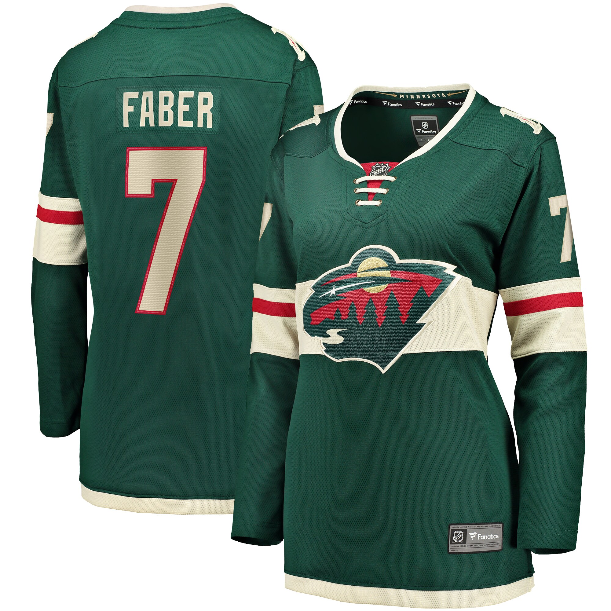 Minnesota Wild Brock Faber Green Home Breakaway Player NHL Jersey Women's