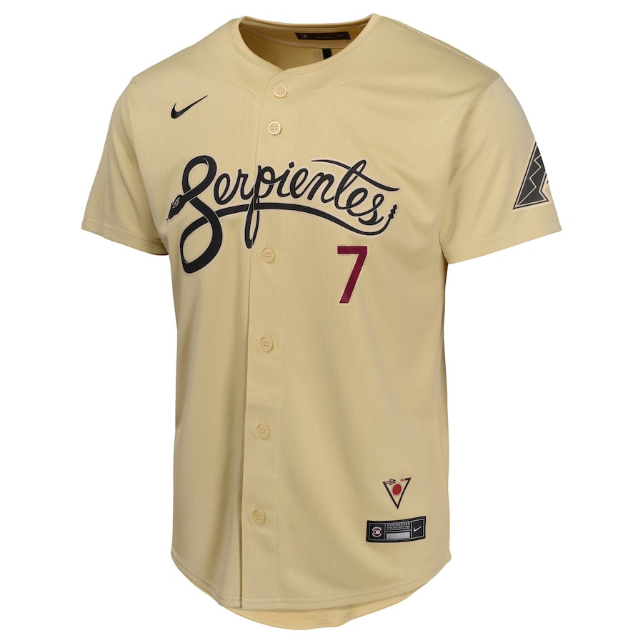 Corbin Carroll 7 Arizona Diamondbacks City Connect Limited Sand MLB Jersey Youth