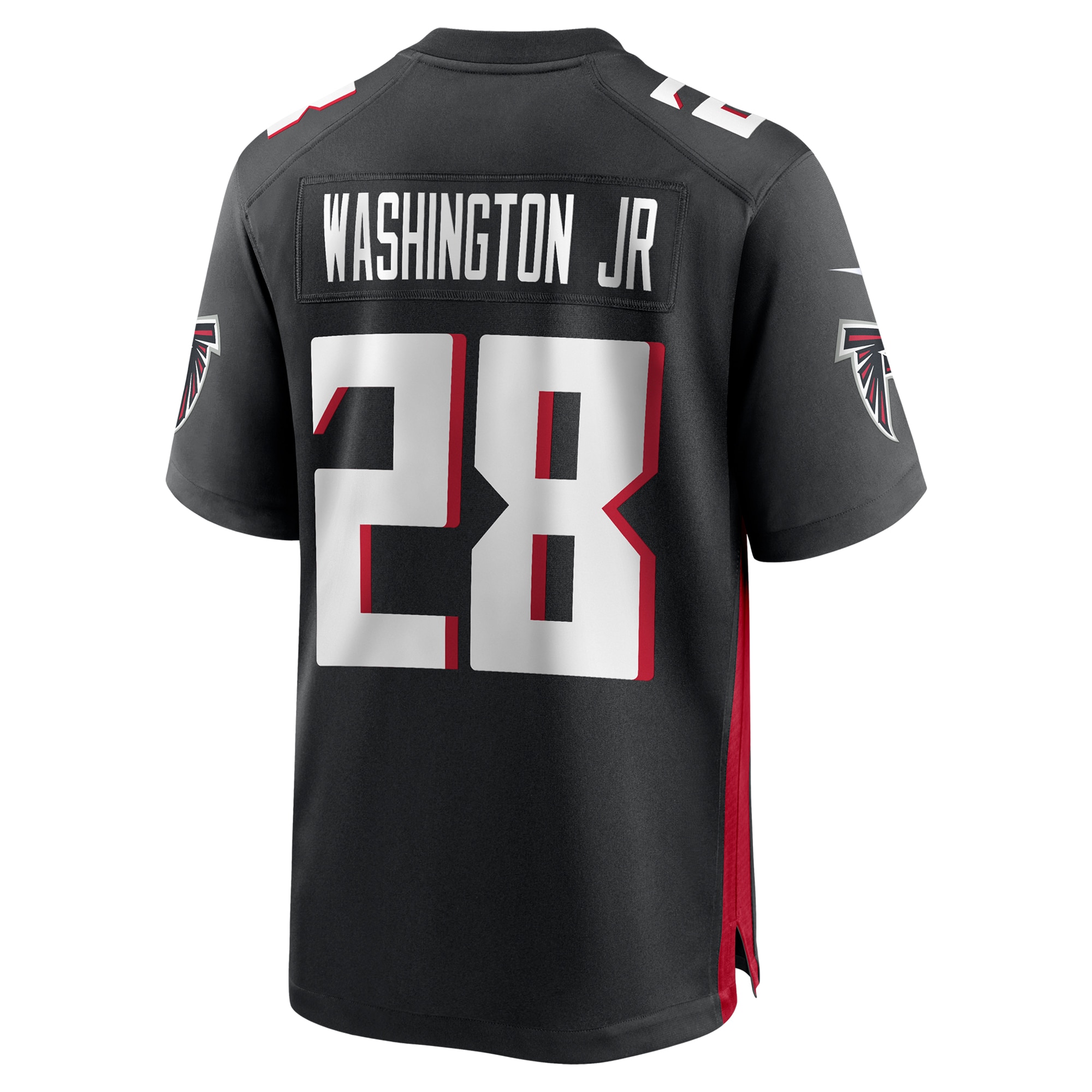 Atlanta Falcons Carlos Washington Jr. Black Team Game NFL Jersey Men's