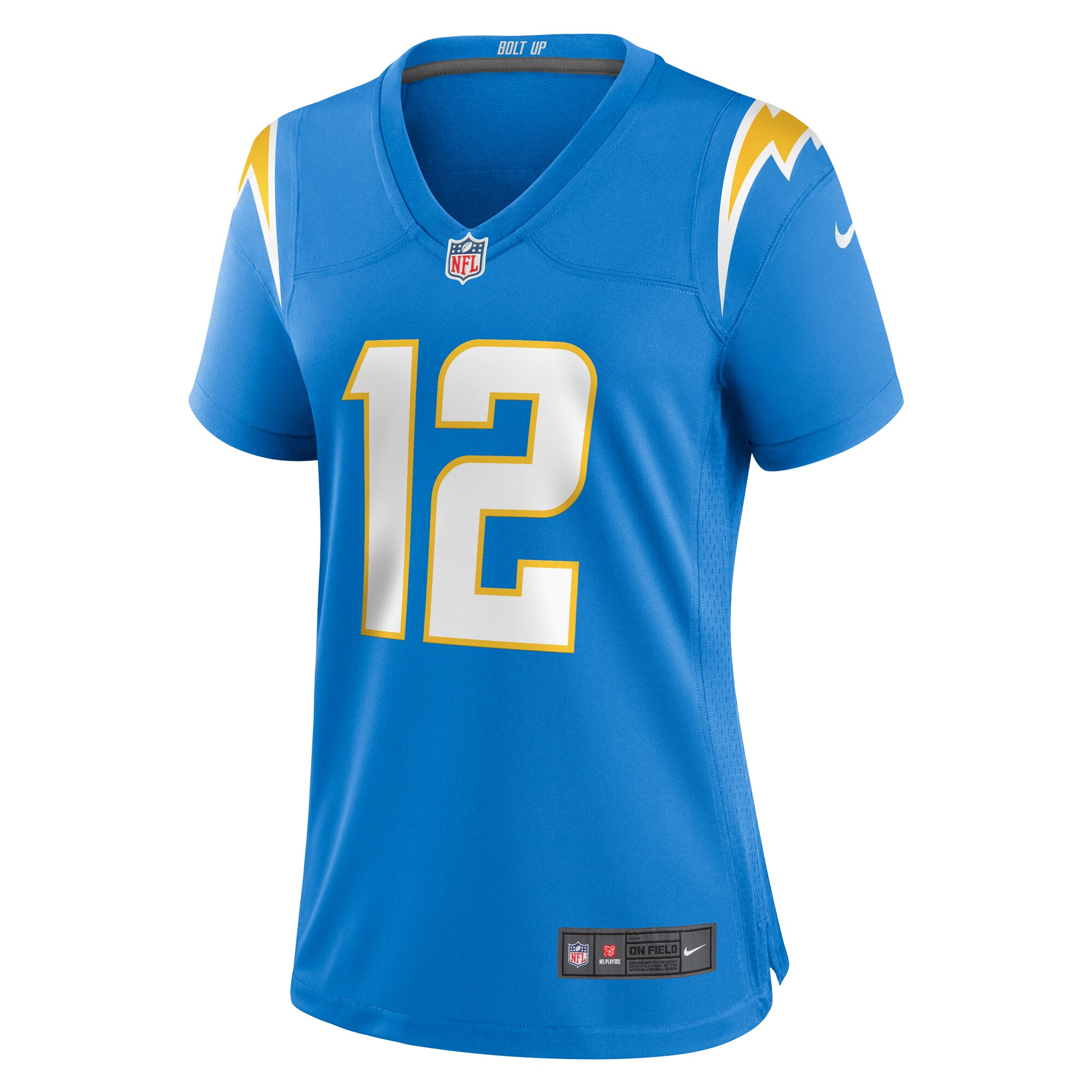Los Angeles Chargers Derius Davis Powder Blue Team Game NFL Jersey Women's