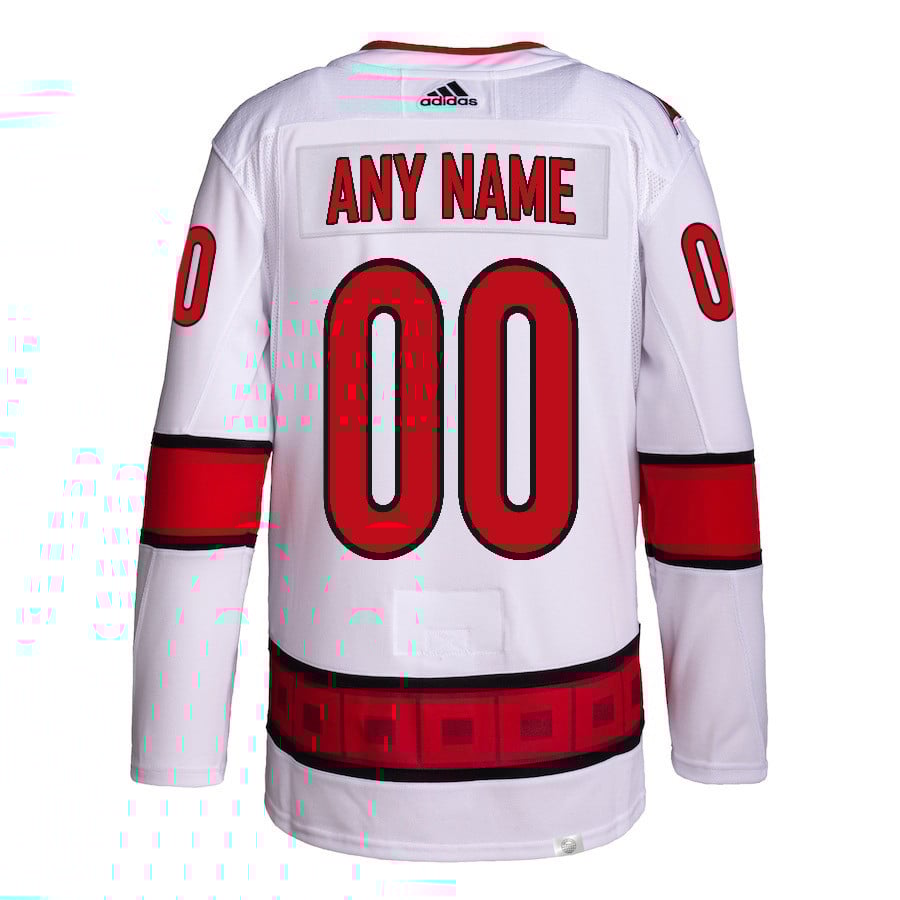 Carolina Hurricanes 2024 Playoffs Patch Away Custom White NHL Jersey Men's