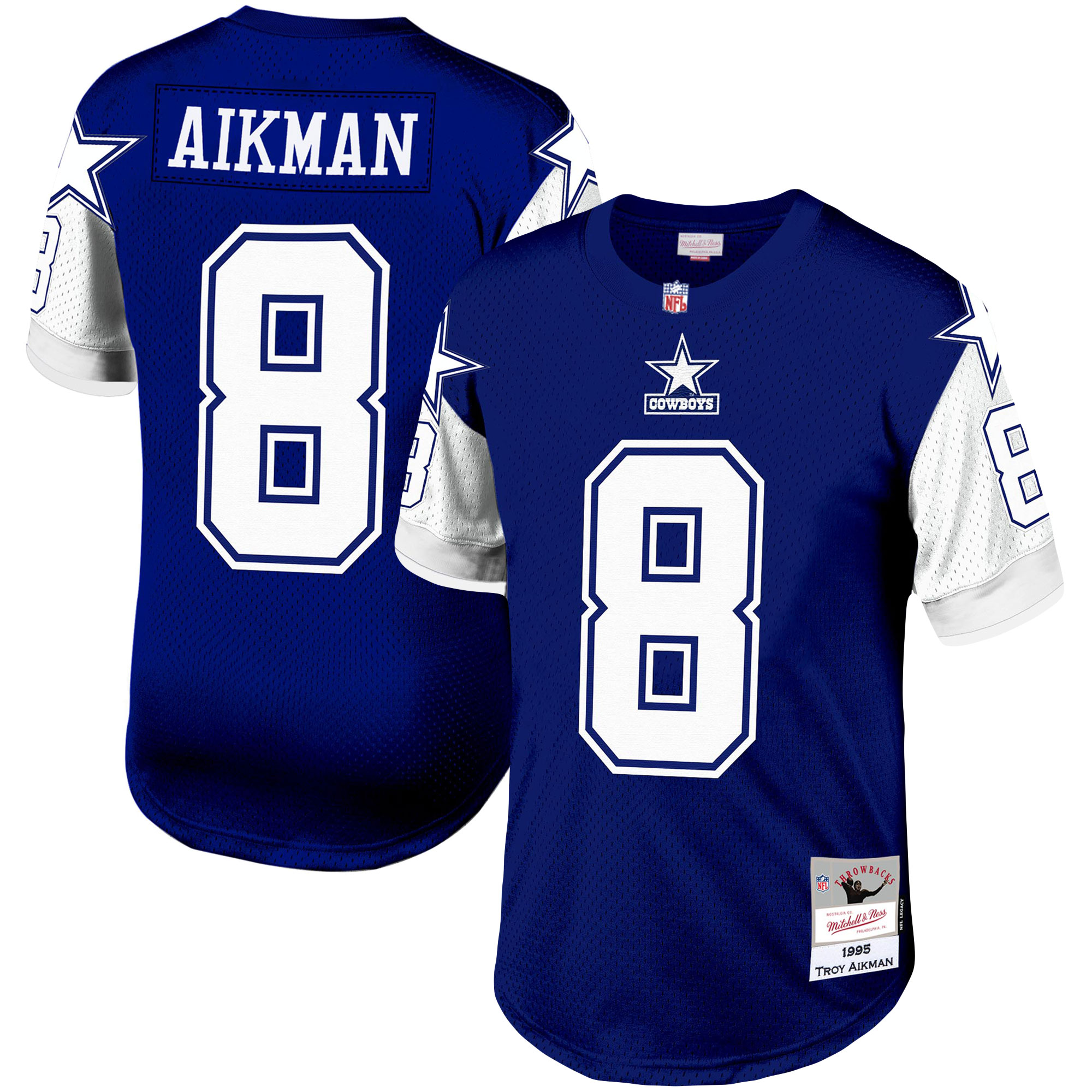 Dallas Cowboys Troy Aikman Mitchell Ness Navy Legacy NFL Jersey Men's