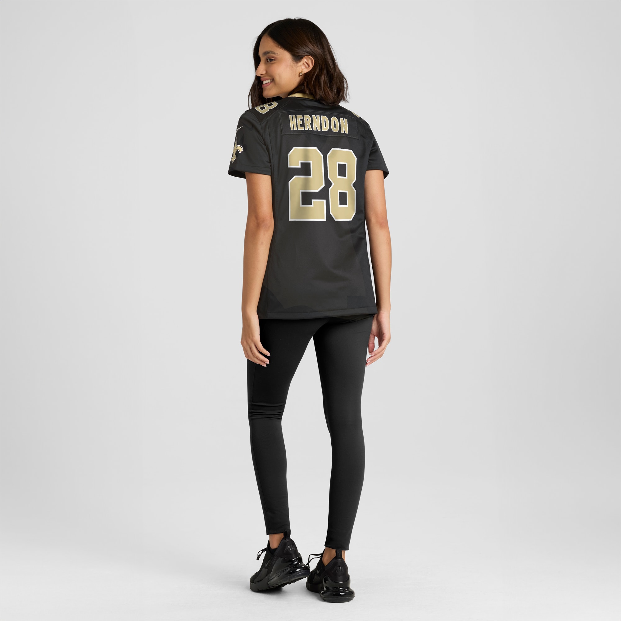 New Orleans Saints Tre Herndon Black Game NFL Jersey Women's