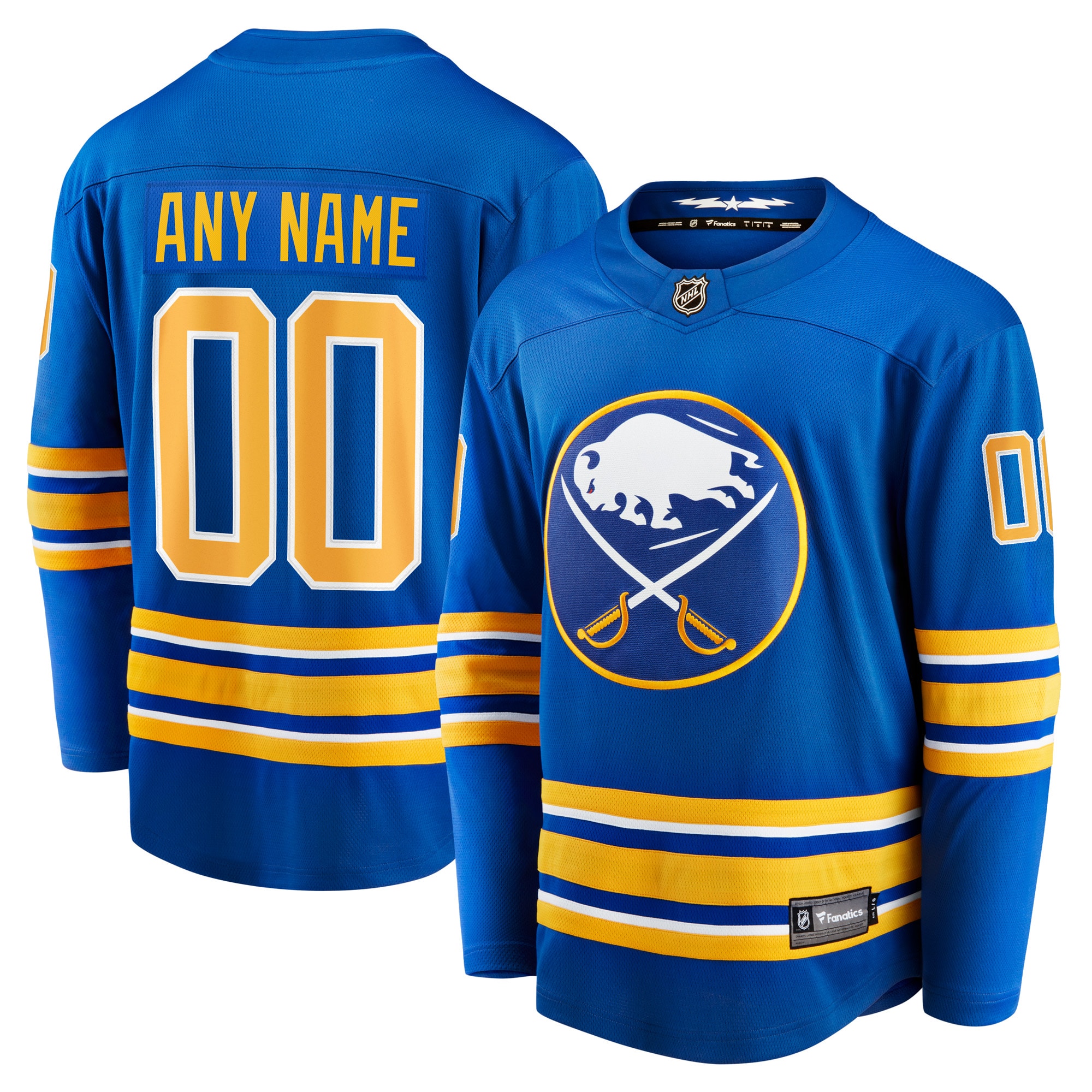 Buffalo Sabres Royal Home Breakaway Custom NHL Jersey Men's