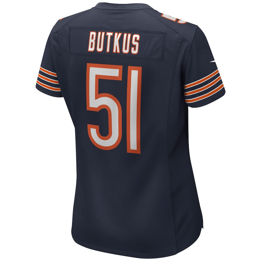 Dick Butkus 51 Chicago Bears Game Retired Navy NFL Jersey Women's